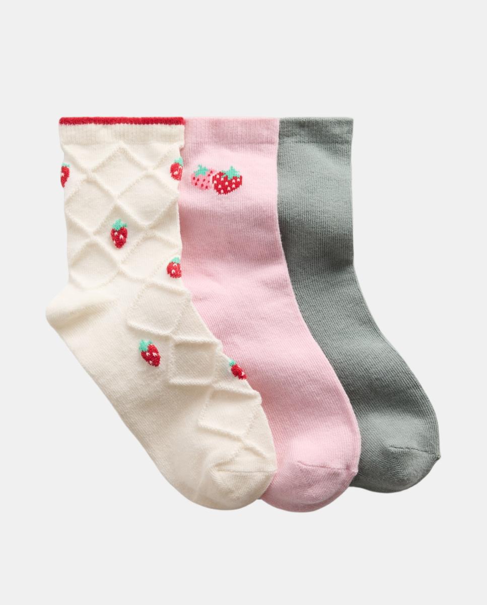Pack de 3 Pares de Meias com Estampados Variados Gap Multicolor-1
