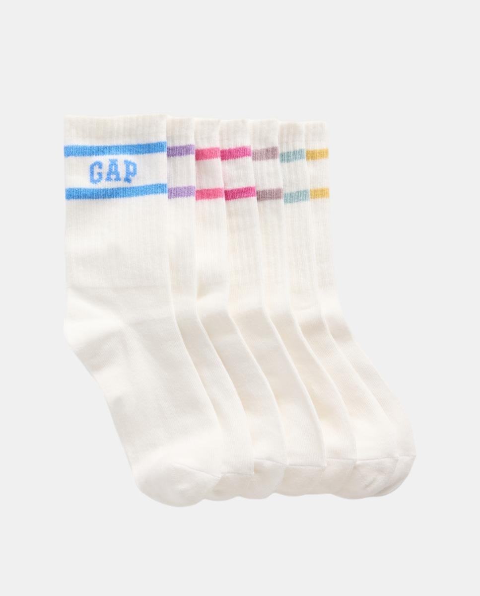 Imagen 1 de Pack 7 calcetines de niña largos con contraste - Gap - Multicolor Multicolor