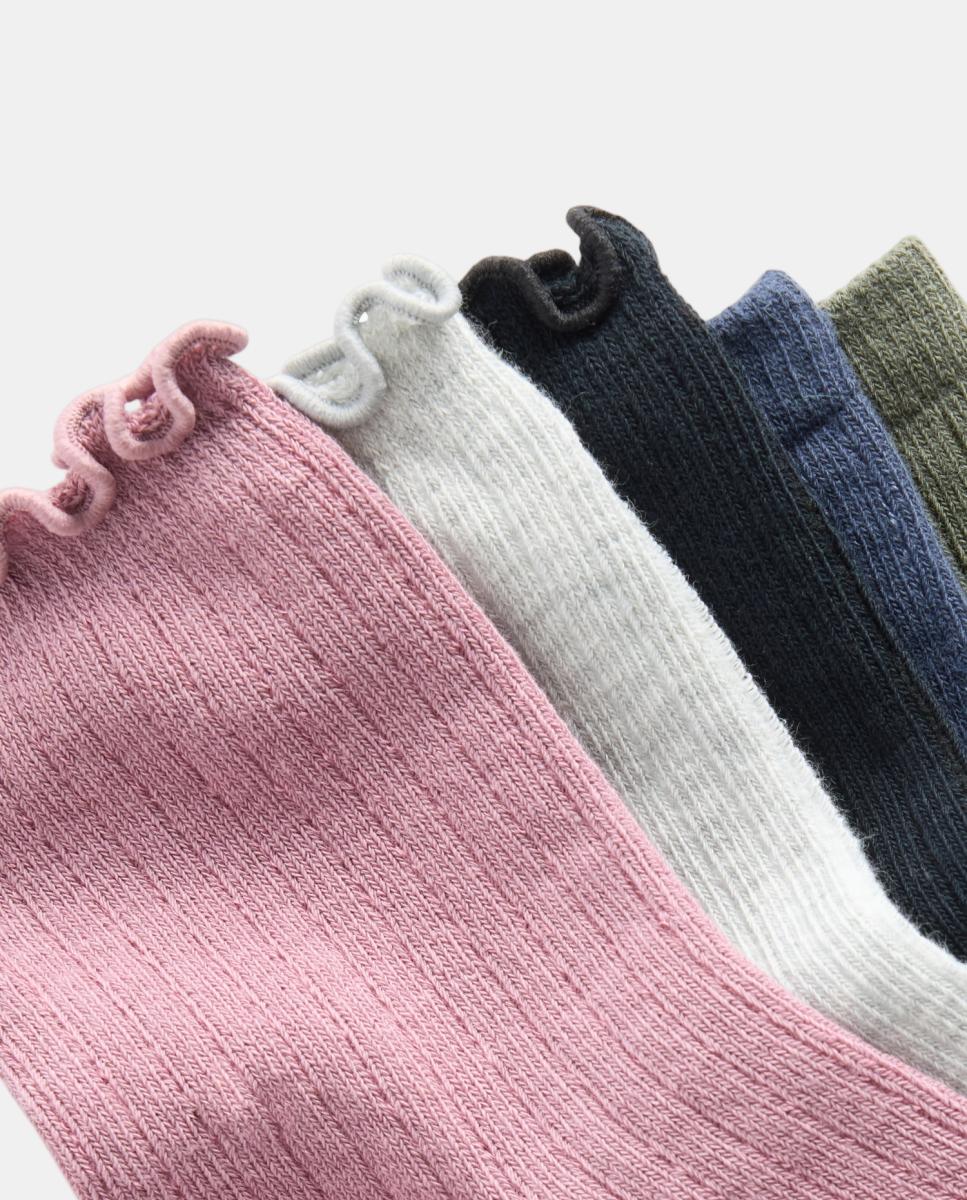 Pack de 7 Pares de Meias Altas Reforçadas Multicolor-2