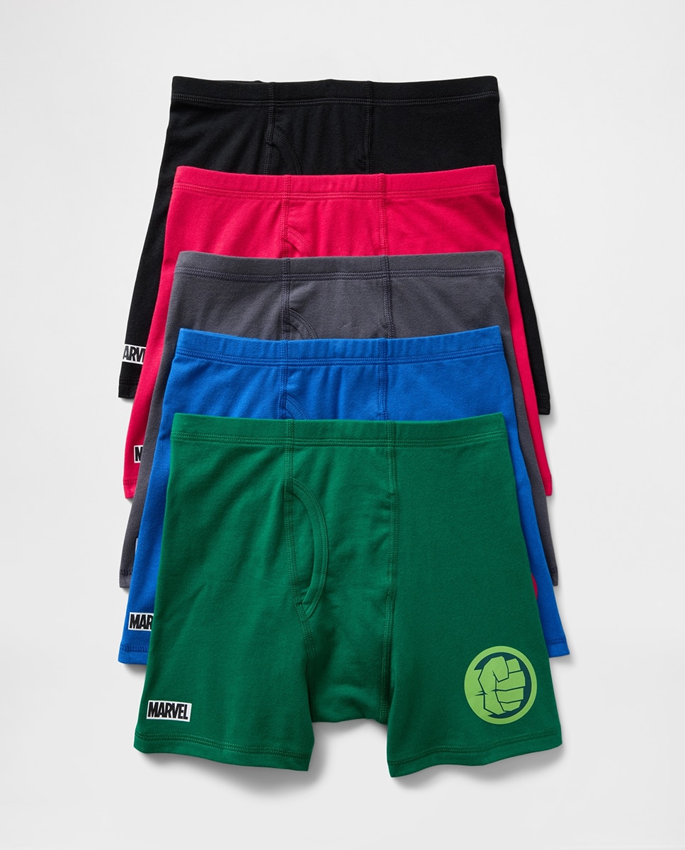 Pack de 5 Boxers com Fantasia Marvel Multicolor-1