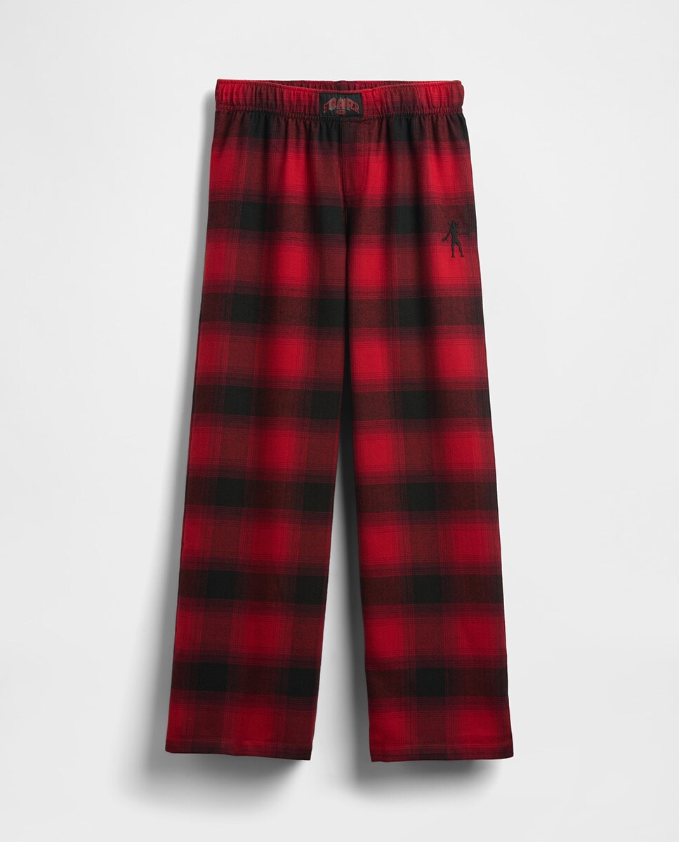 Calças de Flanela Stranger Things Vermelho-3