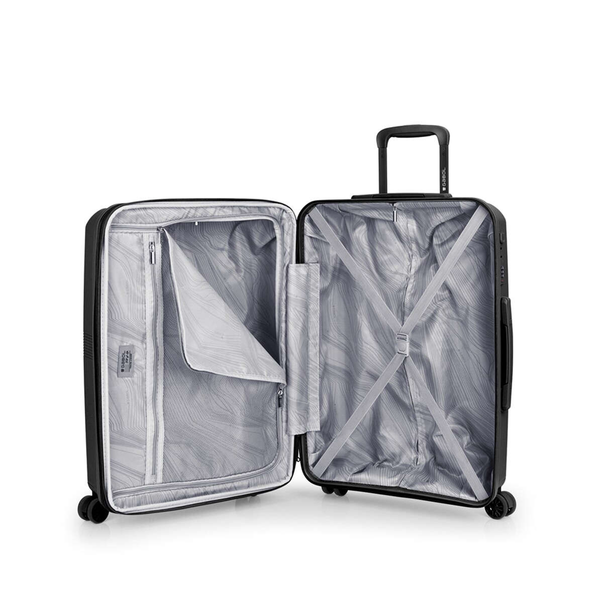 Maleta de tamaño Mediano expandible, rígida, con capacidad hasta 70,6 L Negro-3