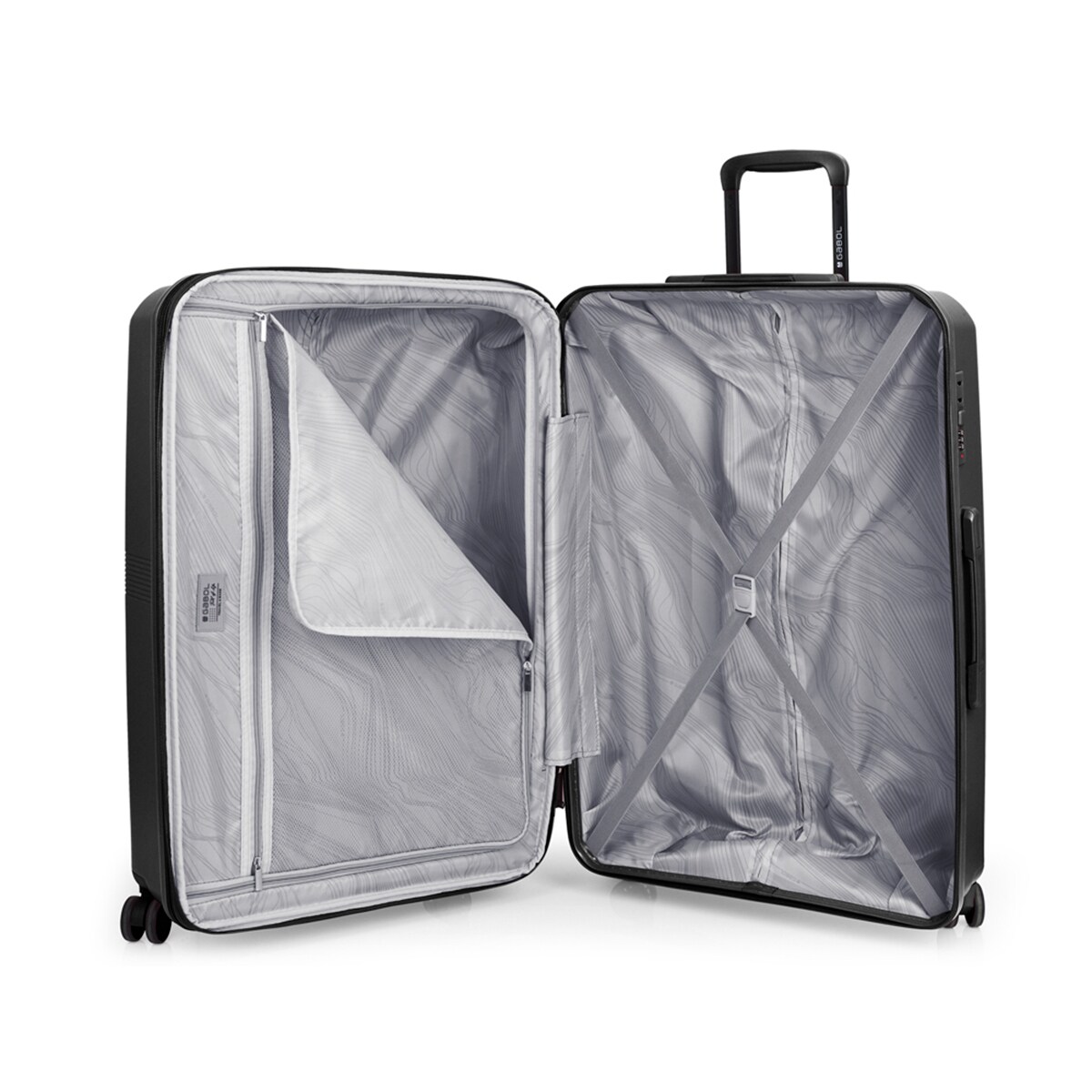 Maleta de tamaño Grande expandible, rígida, con capacidad hasta 103,4 L Negro-3