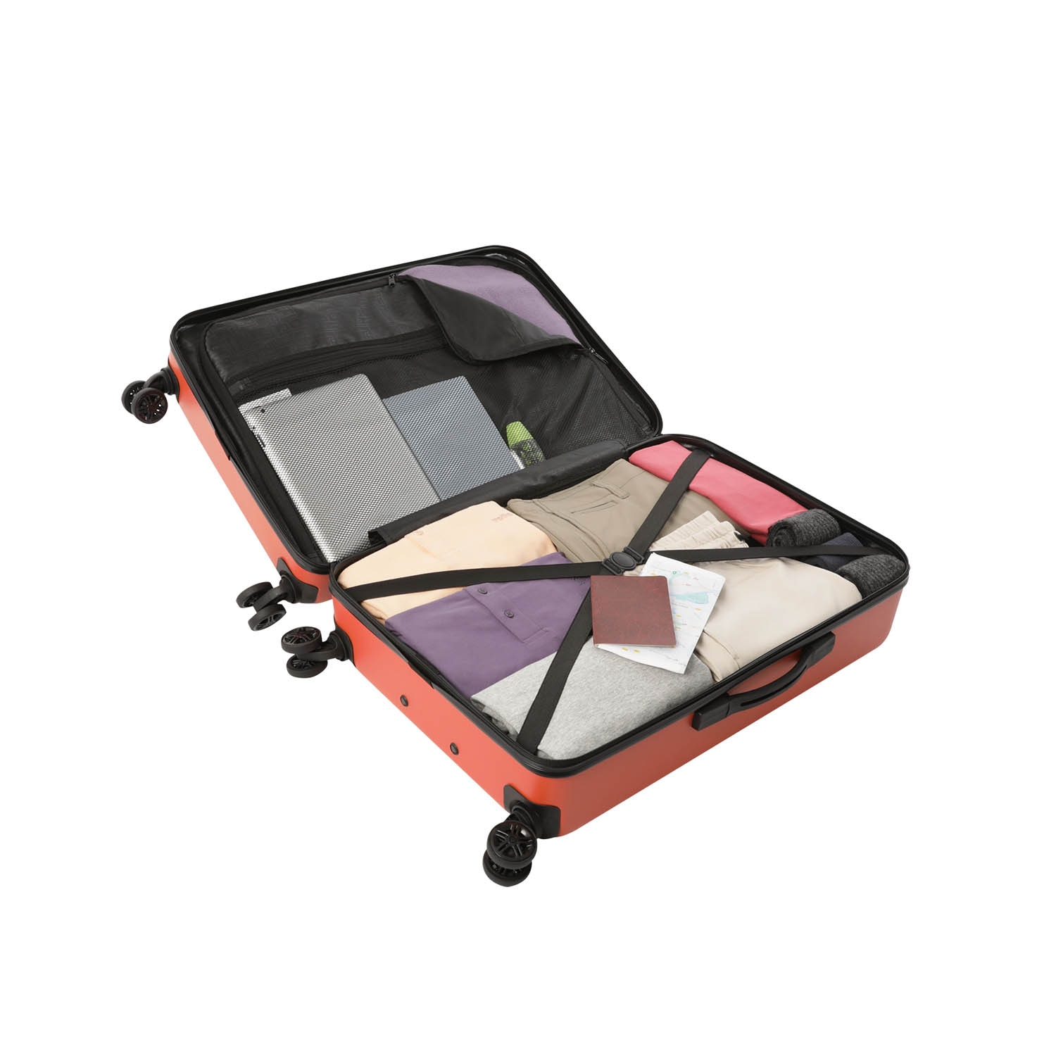 MALETA VIAJE 360 HELIOS M - NEGRO Naranja-5
