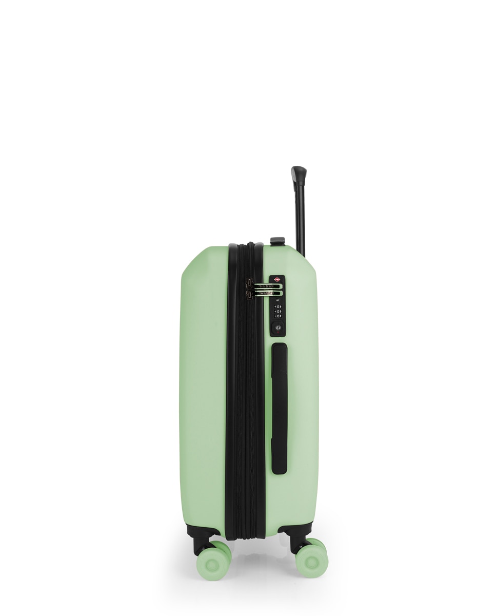 Maleta de Cabina expandible, rígida, con capacidad hasta 42,8 L Verde claro-2