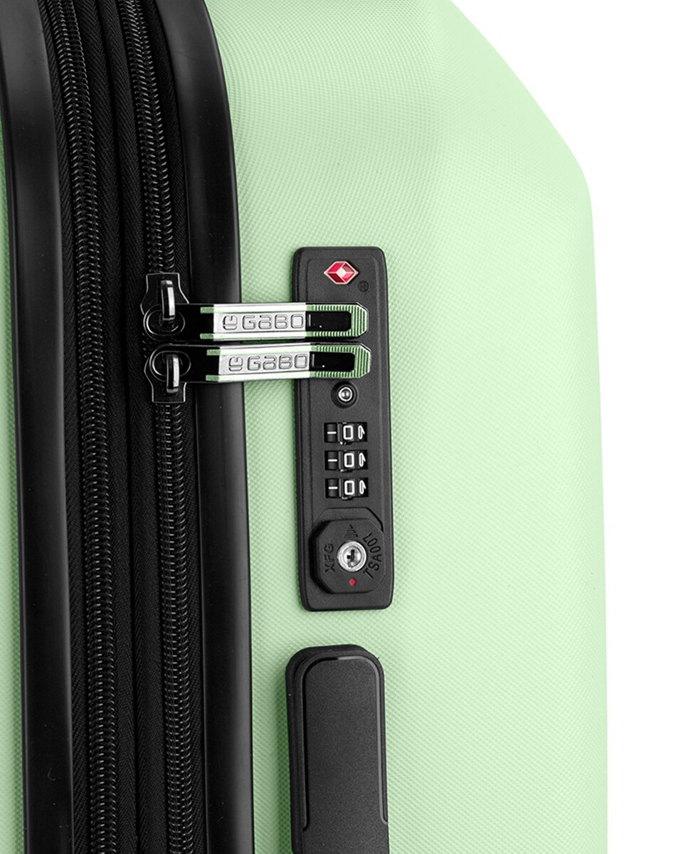 Maleta de Cabina expandible, rígida, con capacidad hasta 42,8 L Verde claro-6