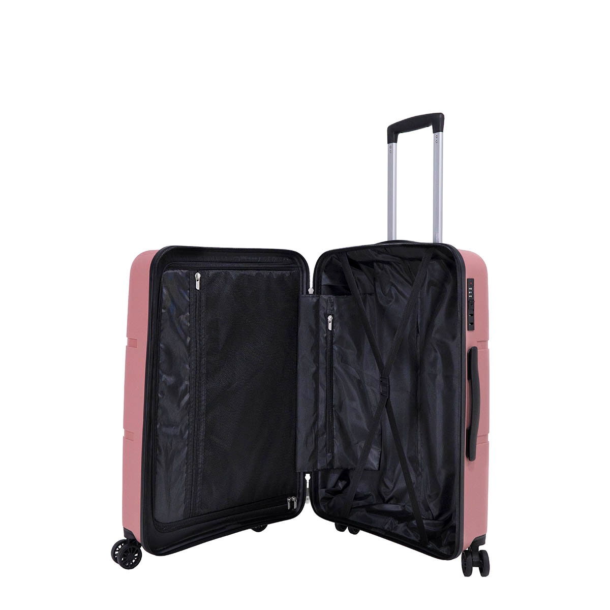 Maleta trolley cabina polipropileno 55,4cm 2,6kg Rosa-2
