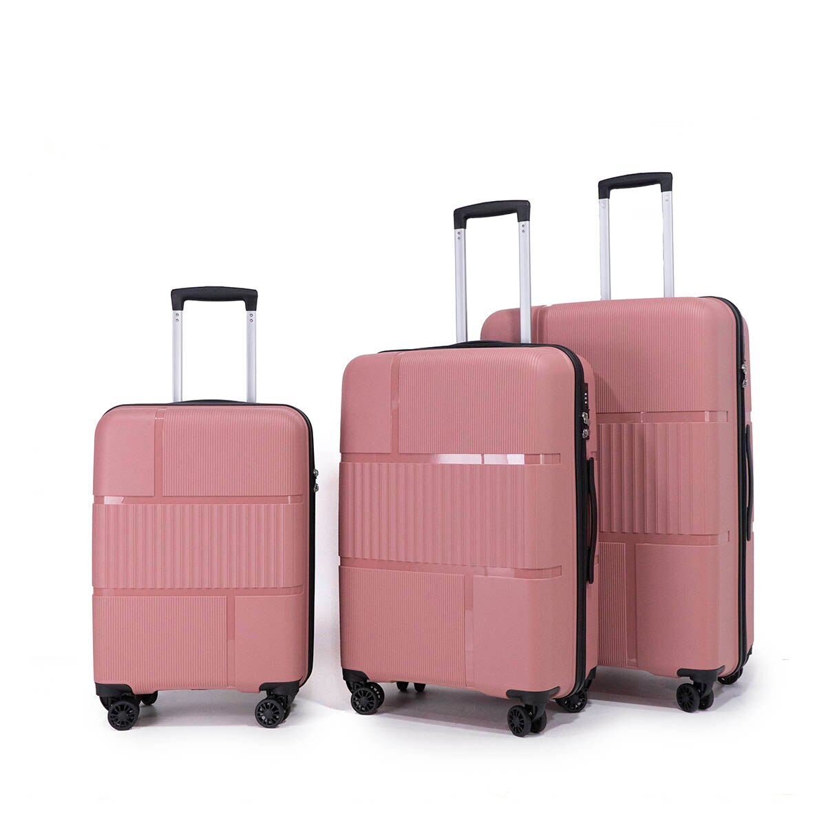 Maleta trolley cabina polipropileno 55,4cm 2,6kg Rosa-3