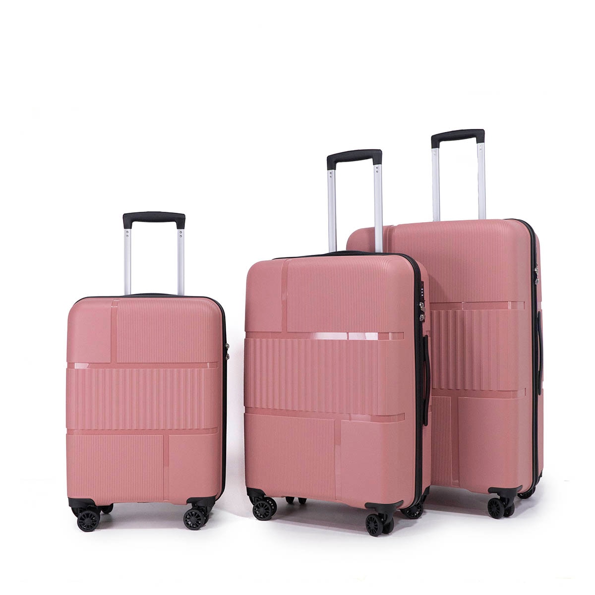 Maleta trolley mediana polipropileno 65cm 6,5kg Rosa-3