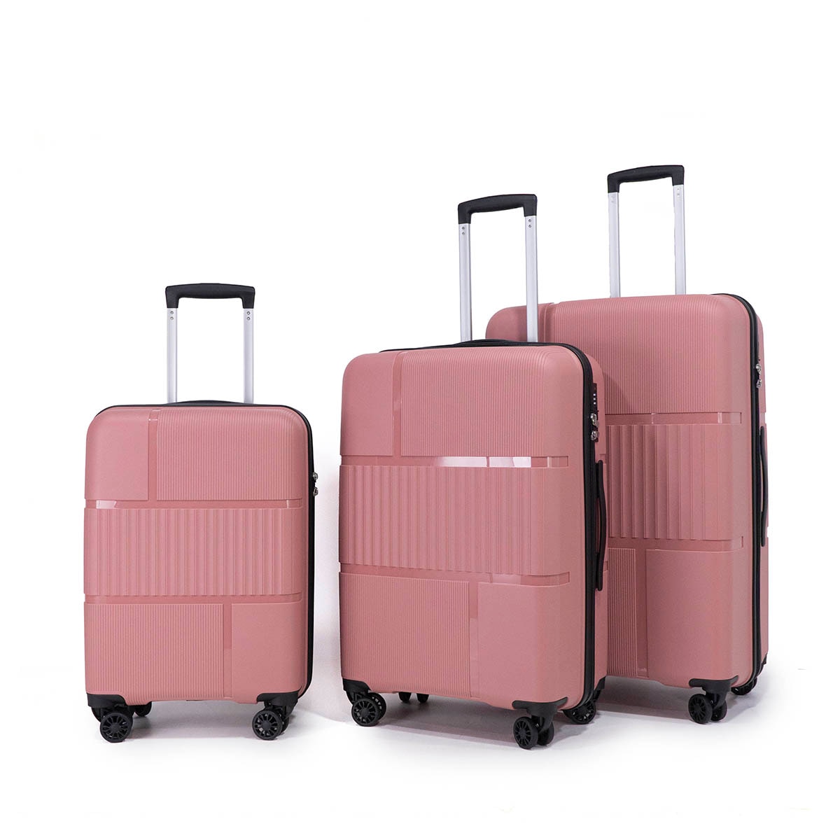 Maleta trolley grande polipropileno 76cm 4,5kg Rosa-3