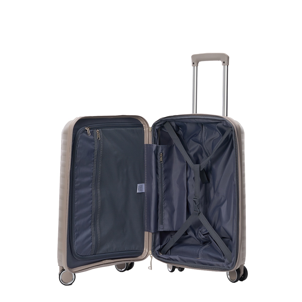 Maleta trolley cabina polipropileno con expandible 55,5cm 2,7kg El Corte Inglés Beige-2