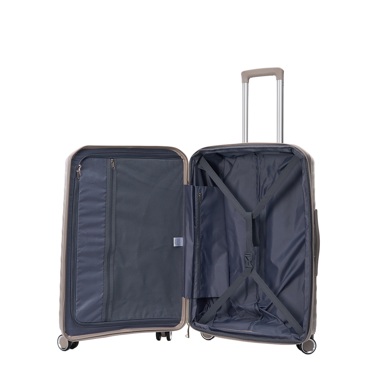 Maleta trolley mediana polipropileno con expandible 69cm 3,65kg Beige-2