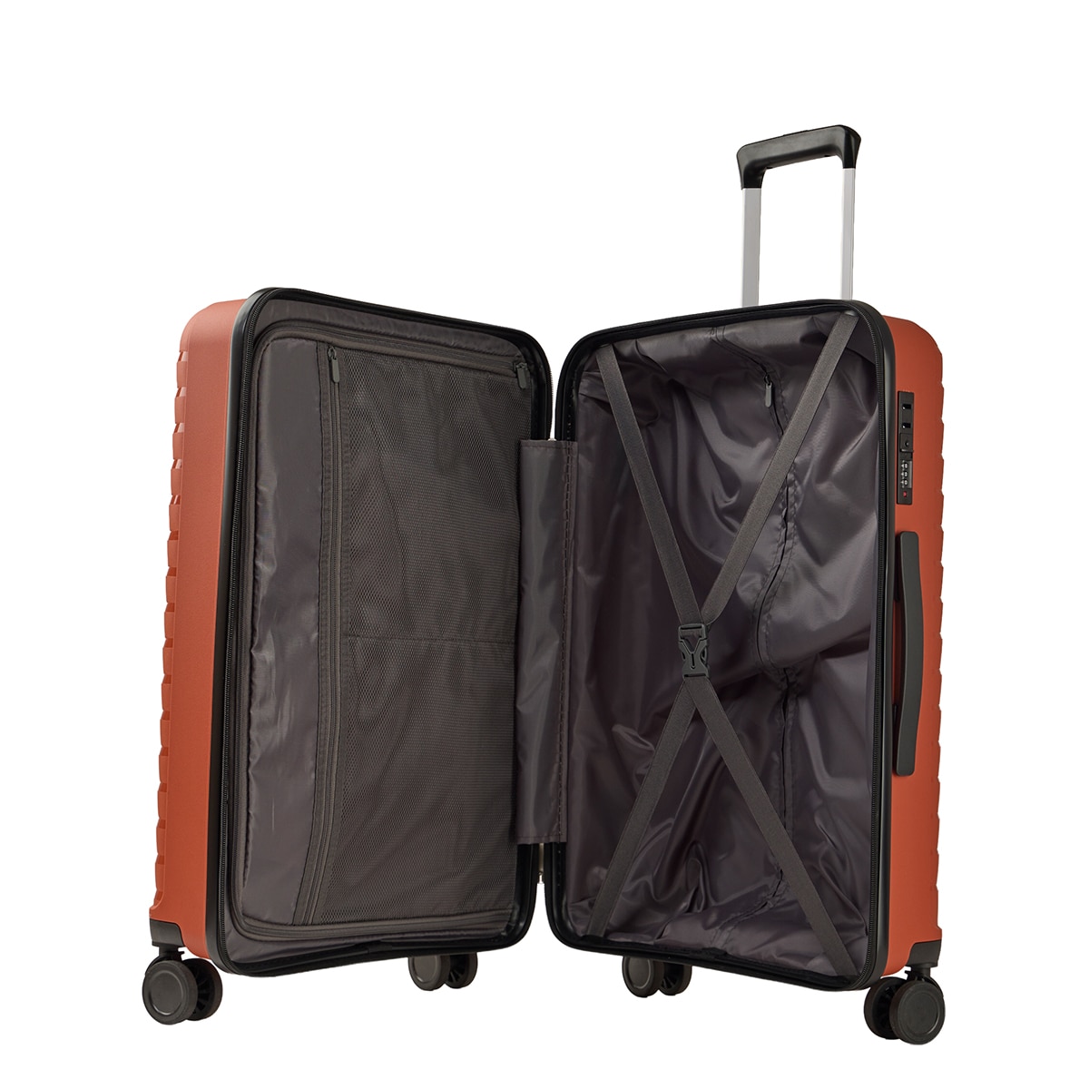 Maleta trolley mediana polipropileno 66cm 3,4kg Naranja-2