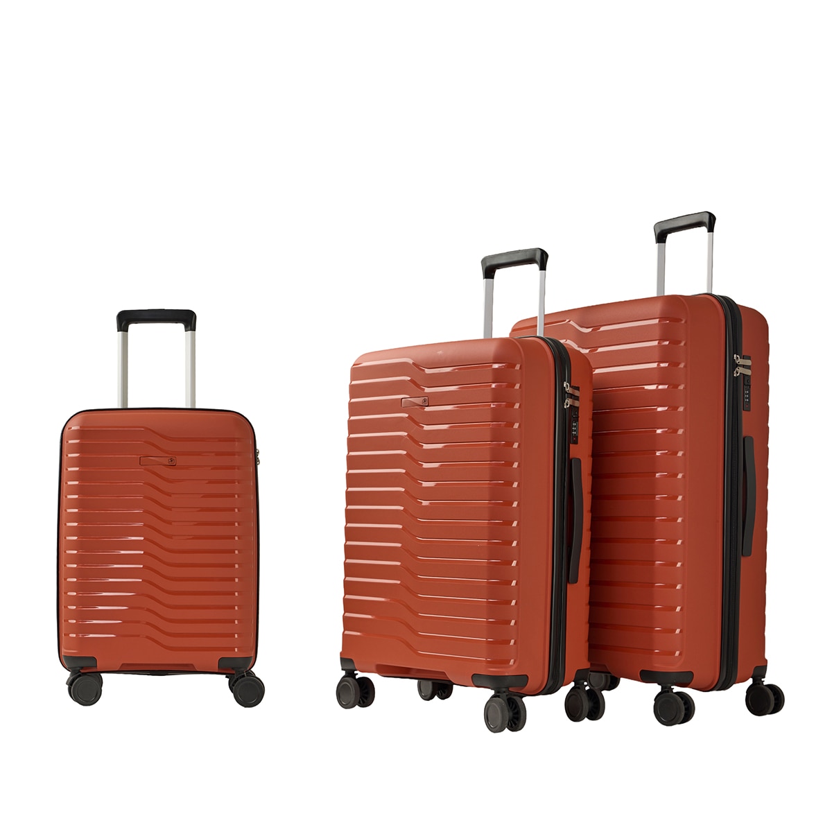 Maleta trolley mediana polipropileno 66cm 3,4kg Naranja-3