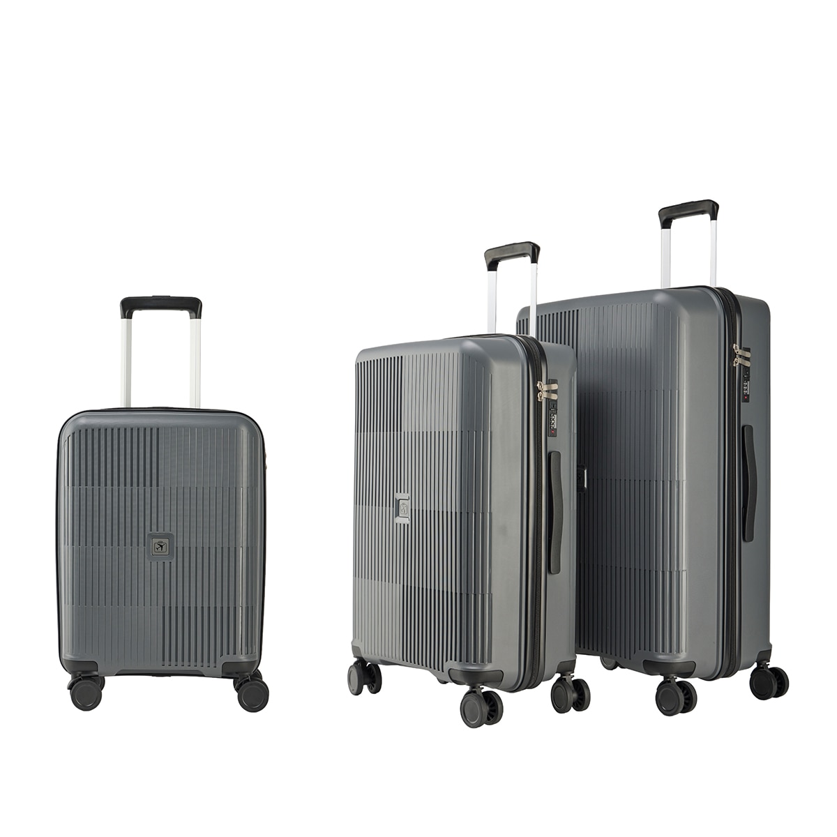 Maleta trolley cabina polipropileno 55cm 2,6kg Gris-3
