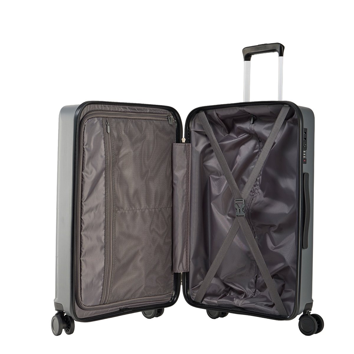 Maleta trolley mediana polipropileno 66cm 3,4kg Gris-2