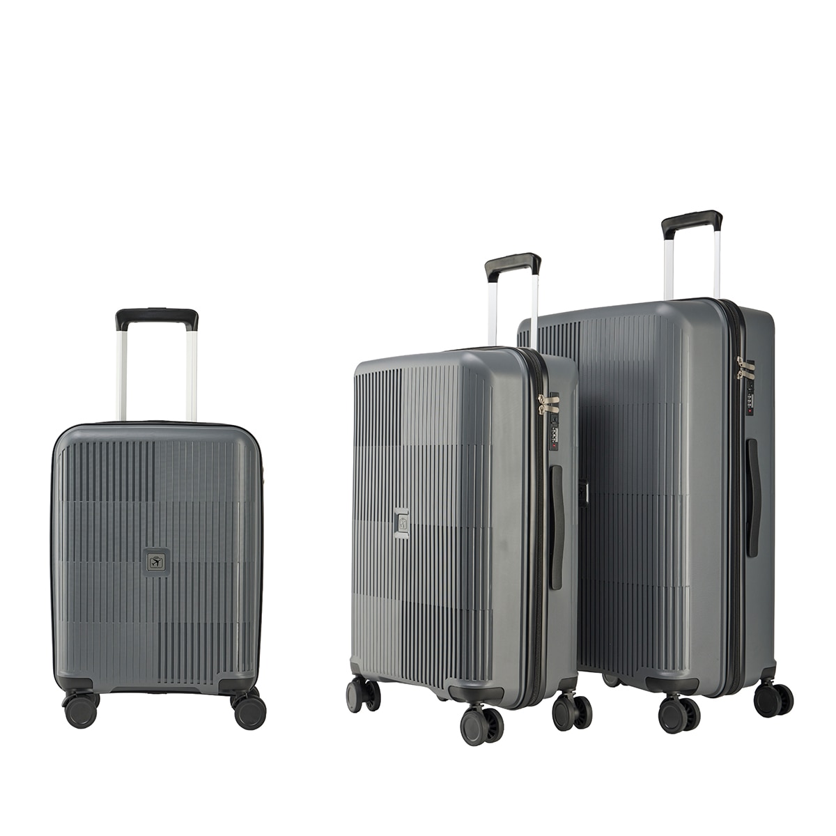 Maleta trolley mediana polipropileno 66cm 3,4kg Gris-3