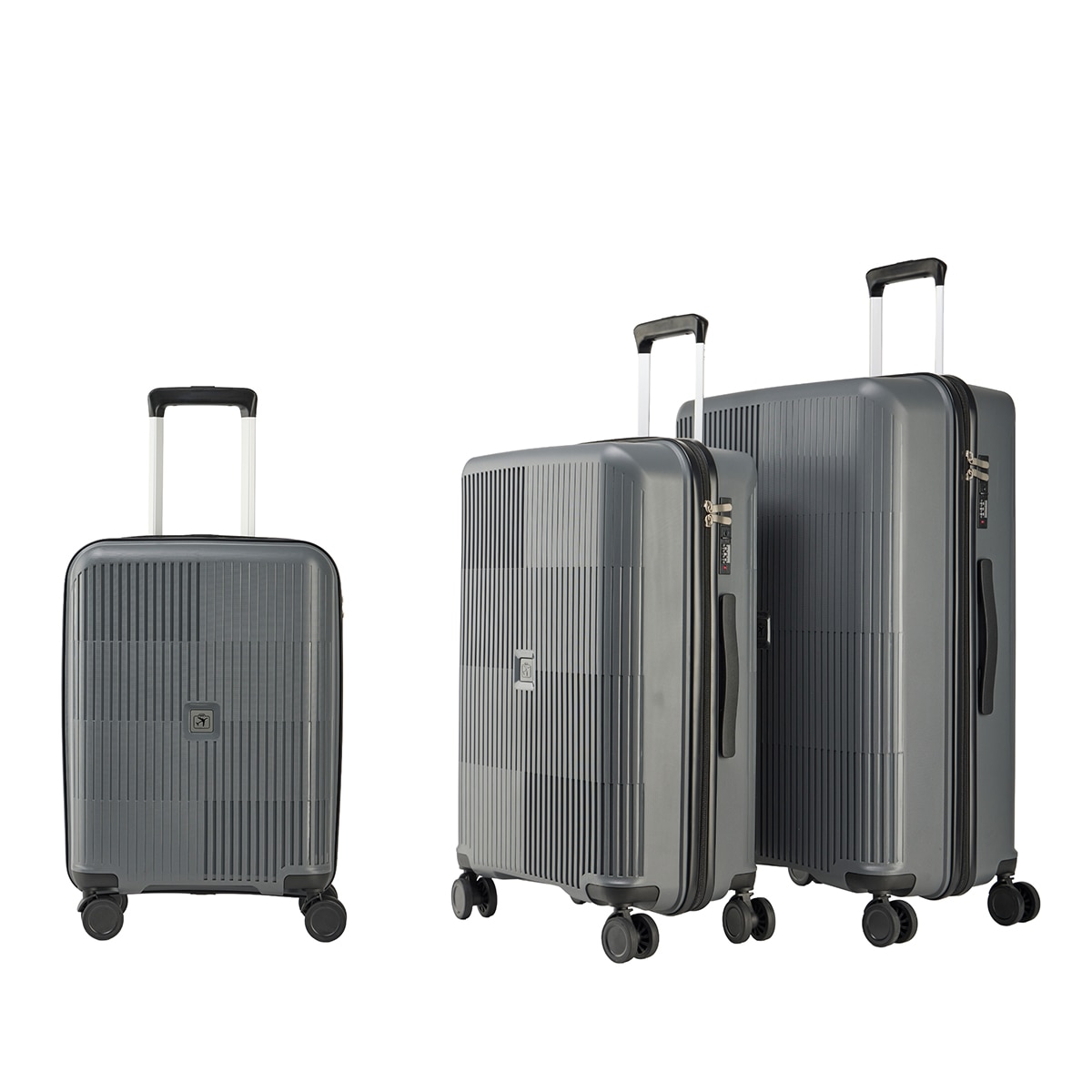 Maleta trolley grande polipropileno 76cm 4,3kg Gris-3