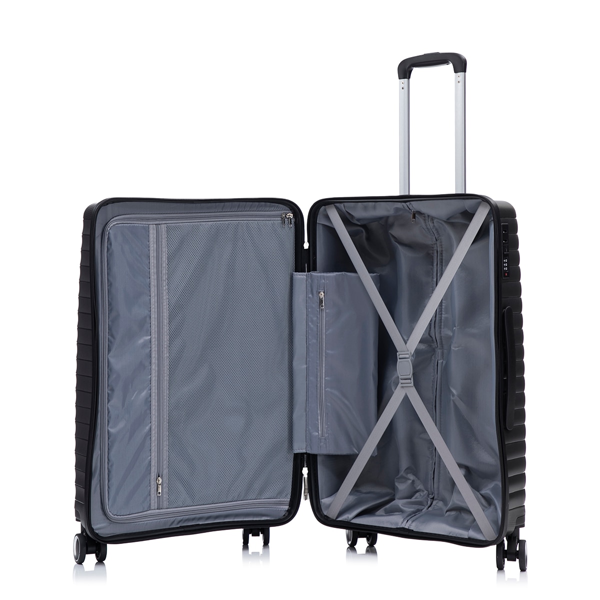 Maleta trolley grande polipropileno 78cm 4,5kg Negro-2