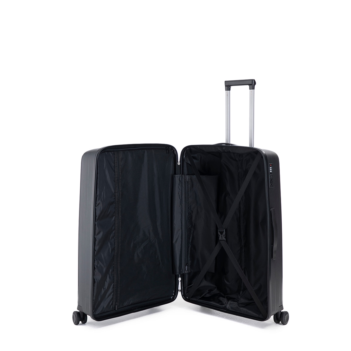 Maleta trolley grande polipropileno 75cm 4,3kg Negro-2