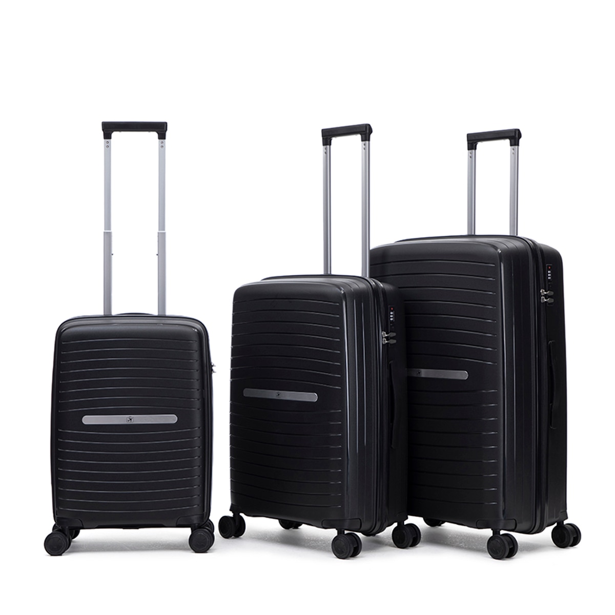 Maleta trolley grande polipropileno 75cm 4,3kg Negro-3
