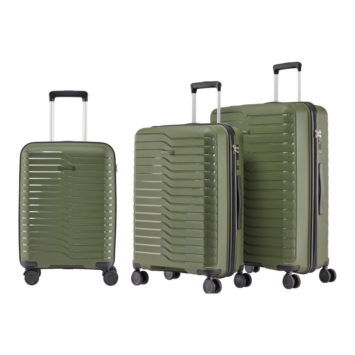 Maleta trolley cabina polipropileno 55cm 2,7kg Verde militar-3