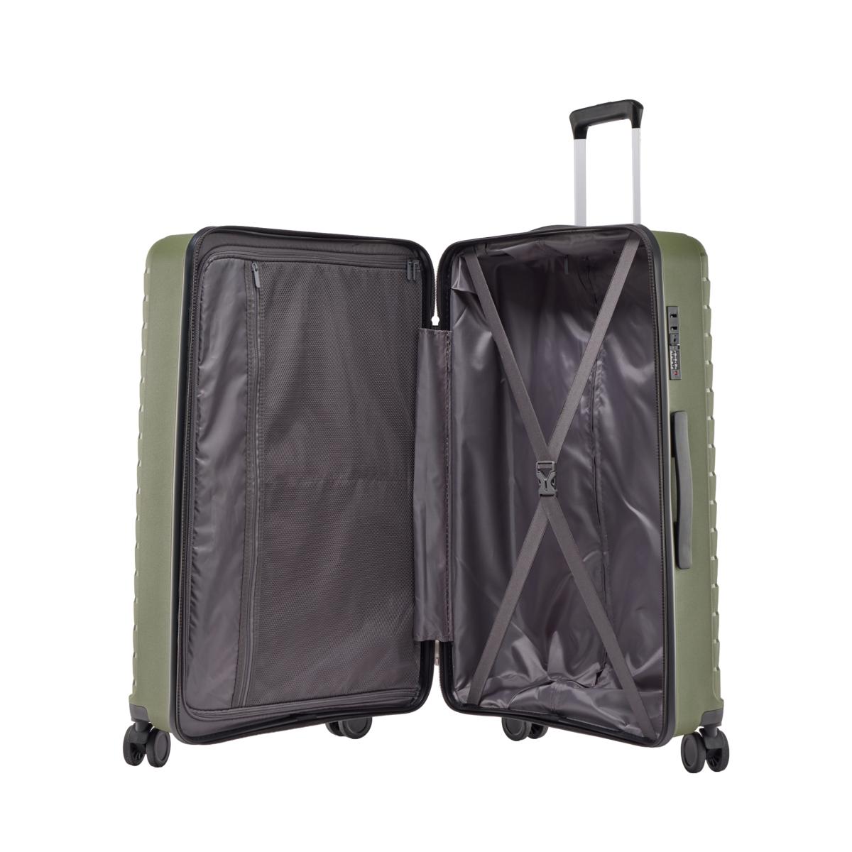 Maleta trolley grande polipropileno 75,5cm 4,3kg Verde militar-2