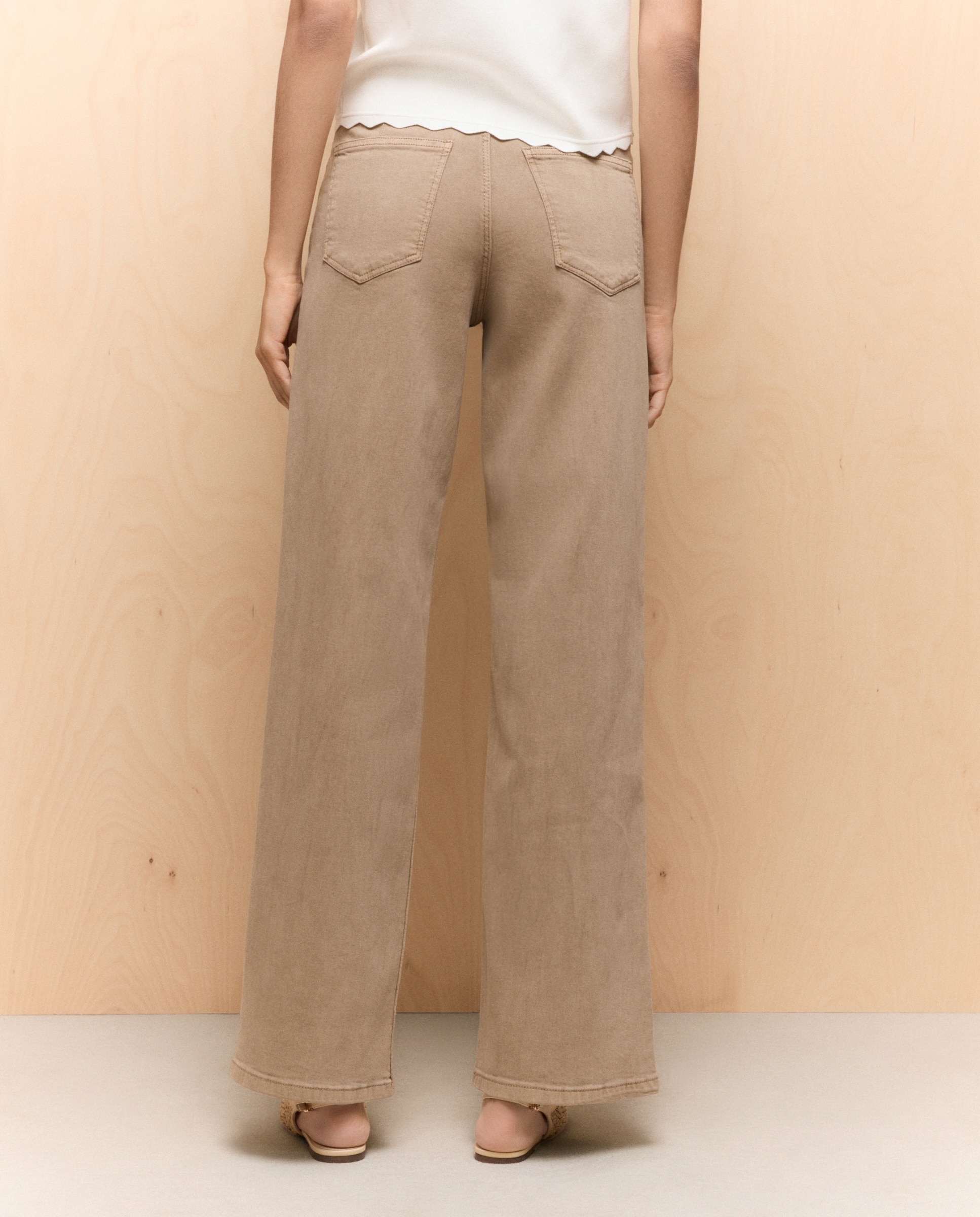 Jeans Wideleg com Cinto Vison Claro-3
