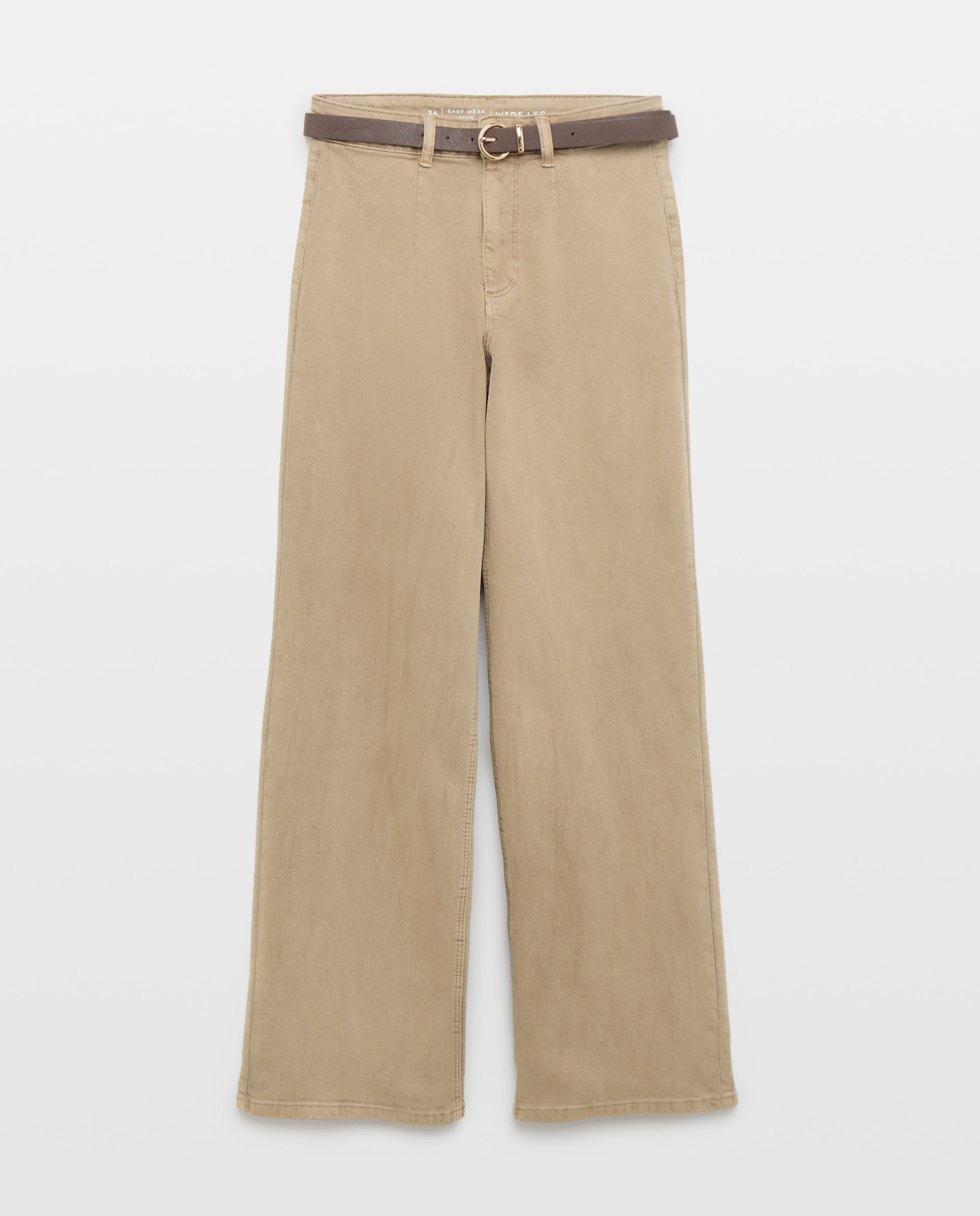 Jeans Wideleg com Cinto Vison Claro-4