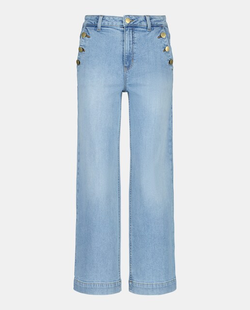 Imagen 0 de Pantalón denim  de mujer crop culotte abotonado