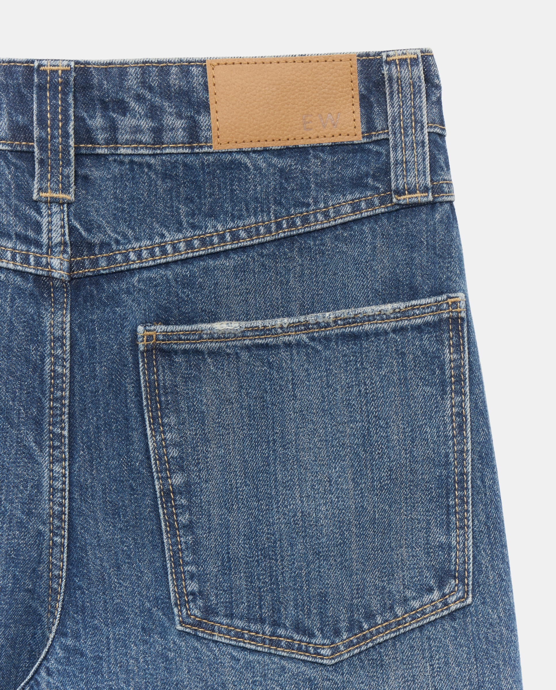 Pantalón denim de mujer barrel con tiro medio - Easy Wear - Azul oscuro Azul oscuro-5