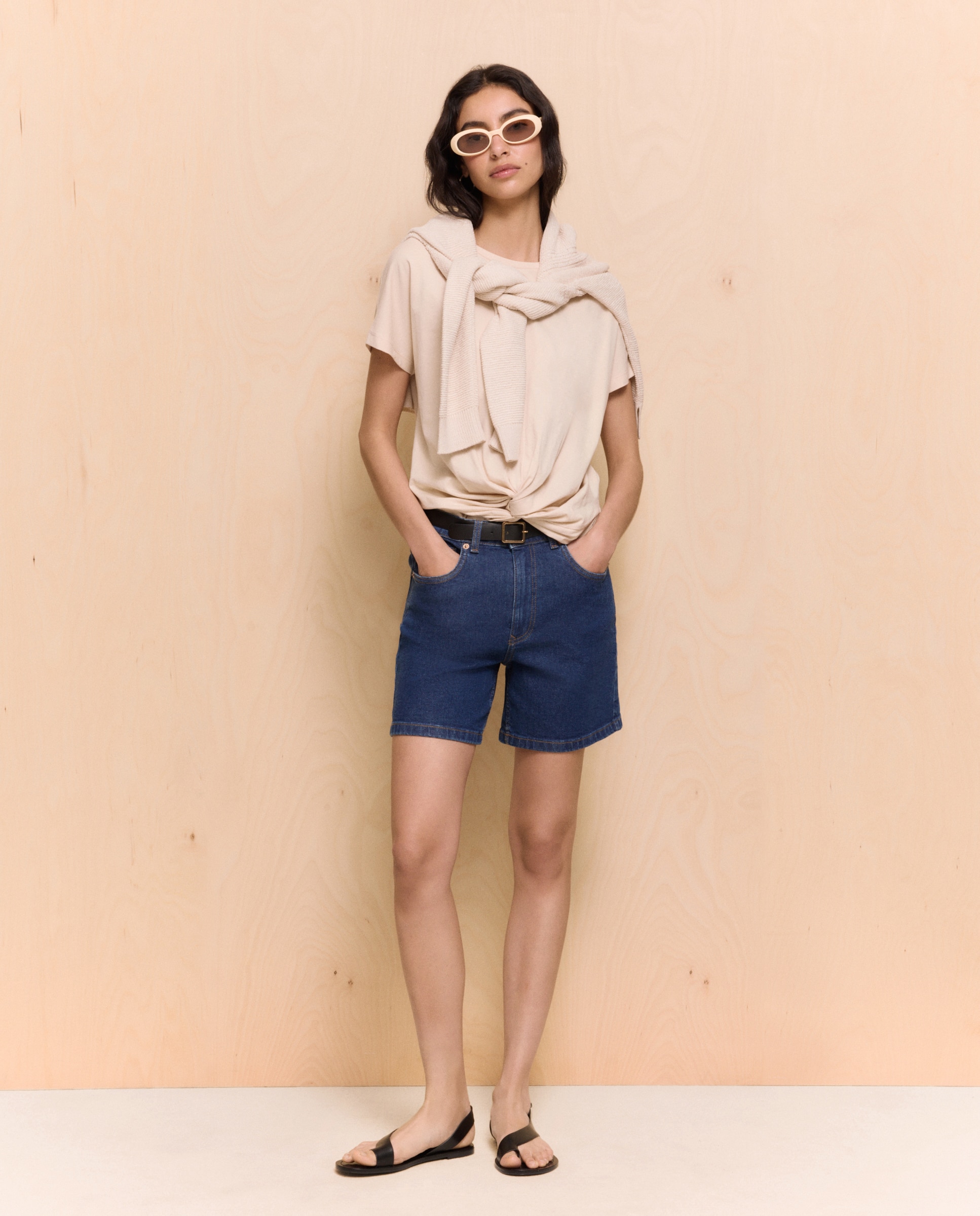 Easy Wear - Bermuda vaquera de mujer básica.