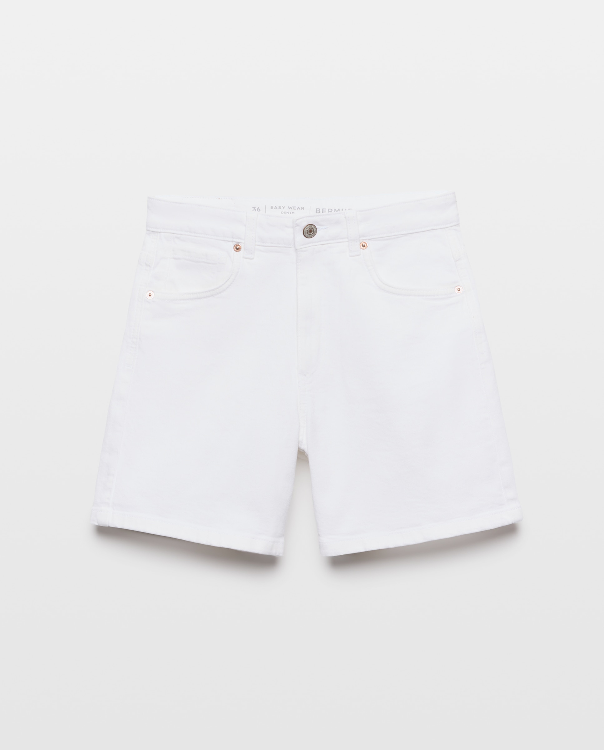 Bermudas de ganga básicas Branco-4