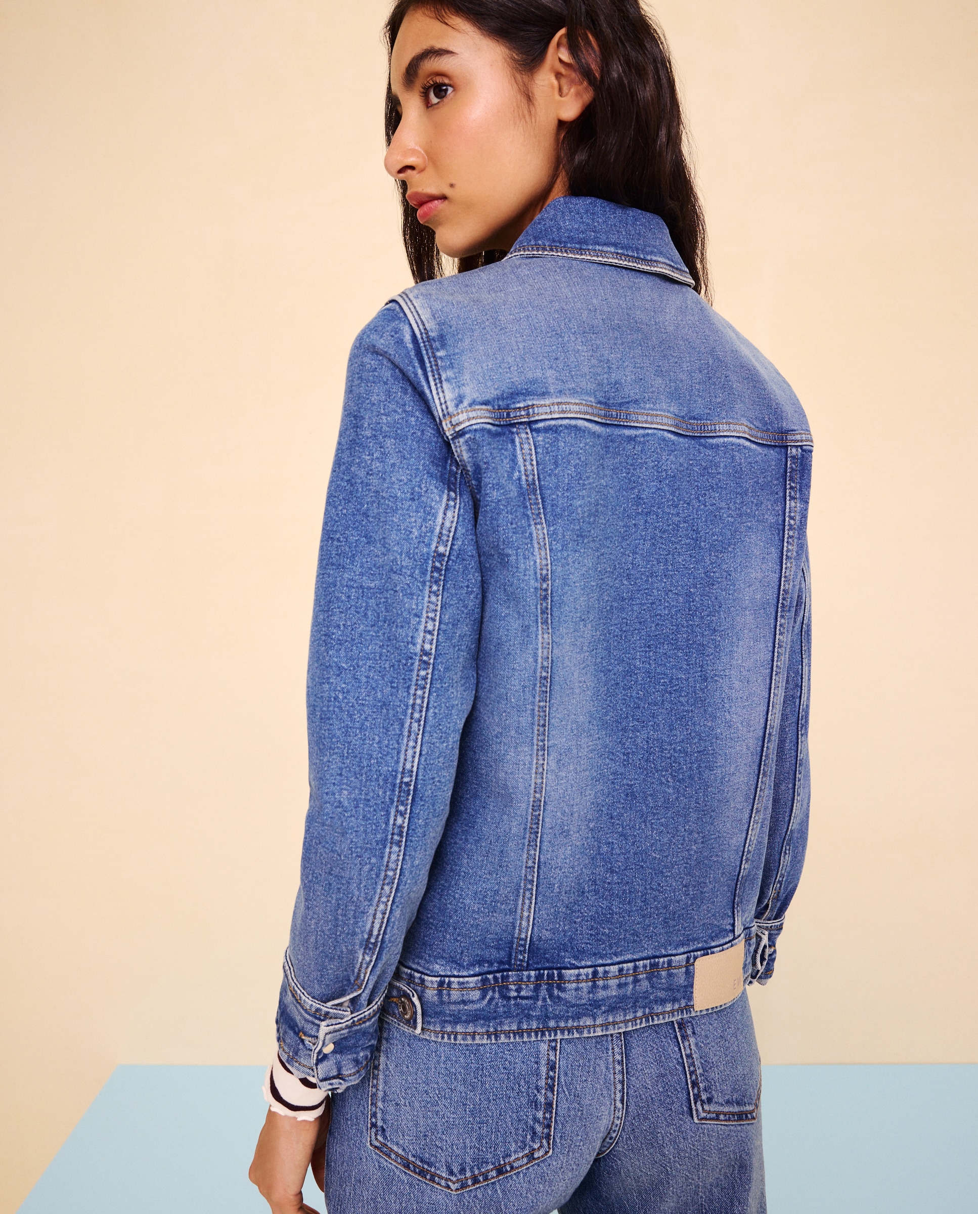 Imagen 3 de Cazadora vaquera de mujer entallada - Easy Wear - Azul índigo Azul índigo