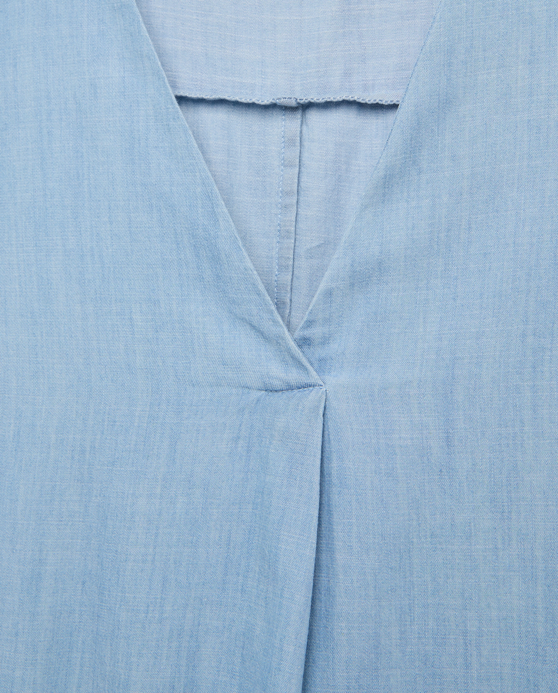 Vestido comprido de ganga Azul pálido-5