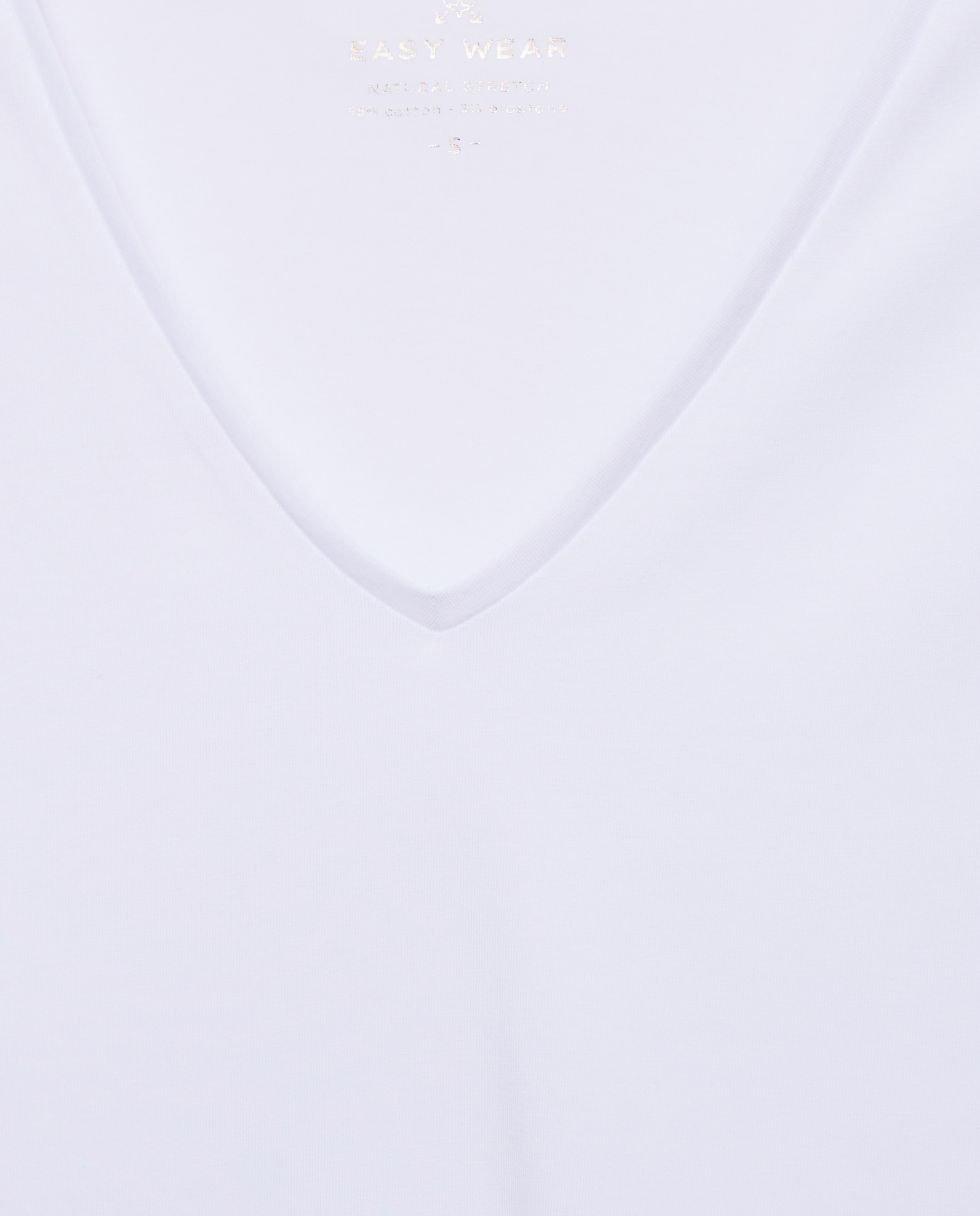Camiseta de manga corta lisa de mujer - Easy Wear - Blanco Blanco-5
