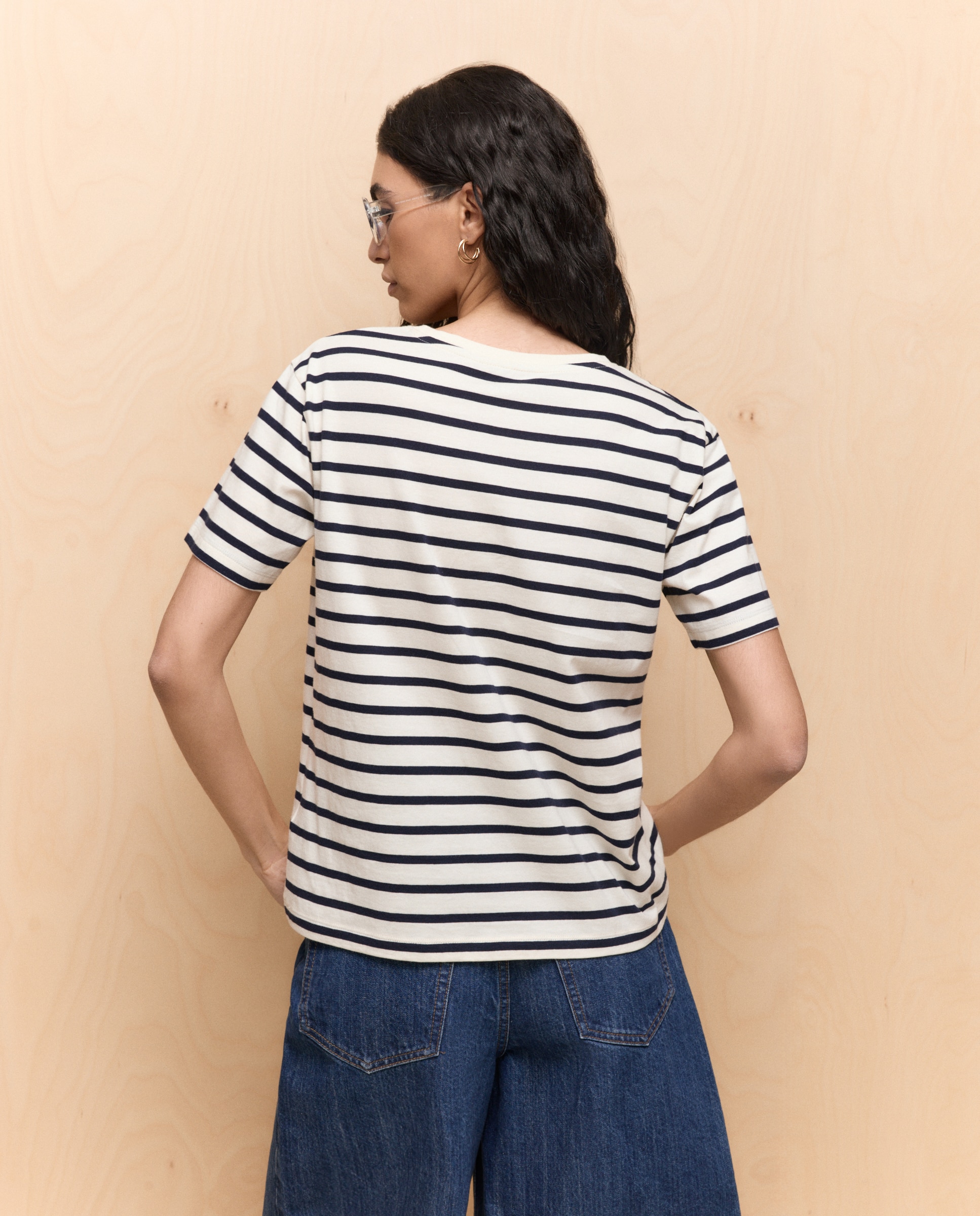 Camiseta de manga corta lisa de mujer - Easy Wear - Blanco Blanco-2