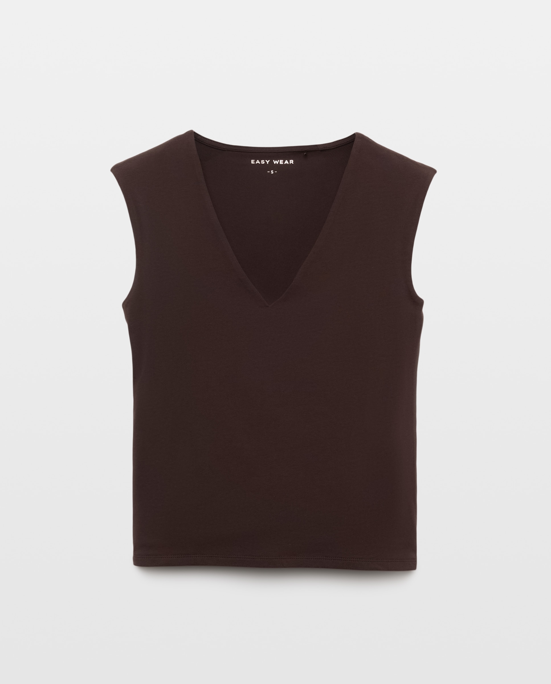 T-shirt sem mangas Laranja-queimado-4