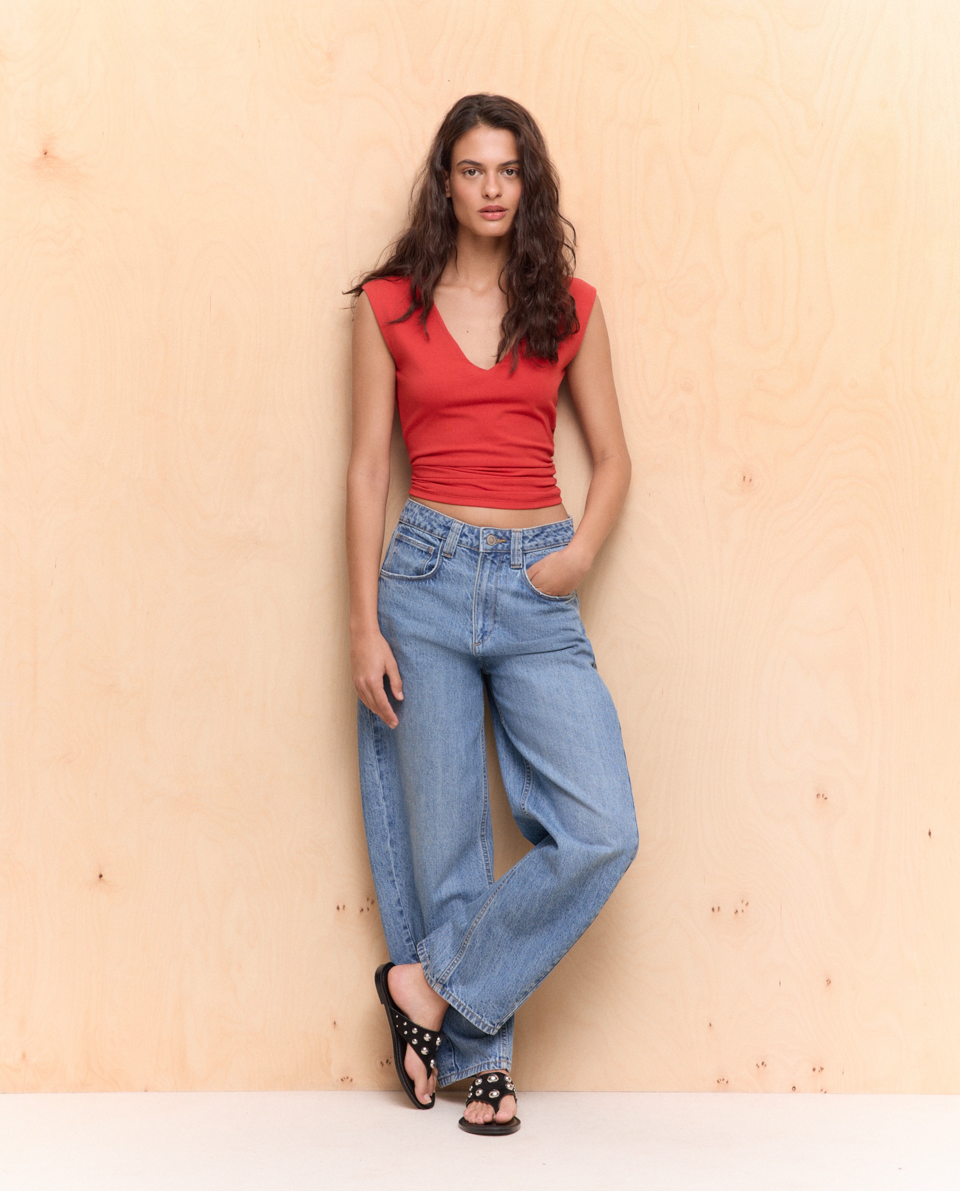 Camiseta sin mangas de mujer - Easy Wear - 850 Piedra Azafrán-2
