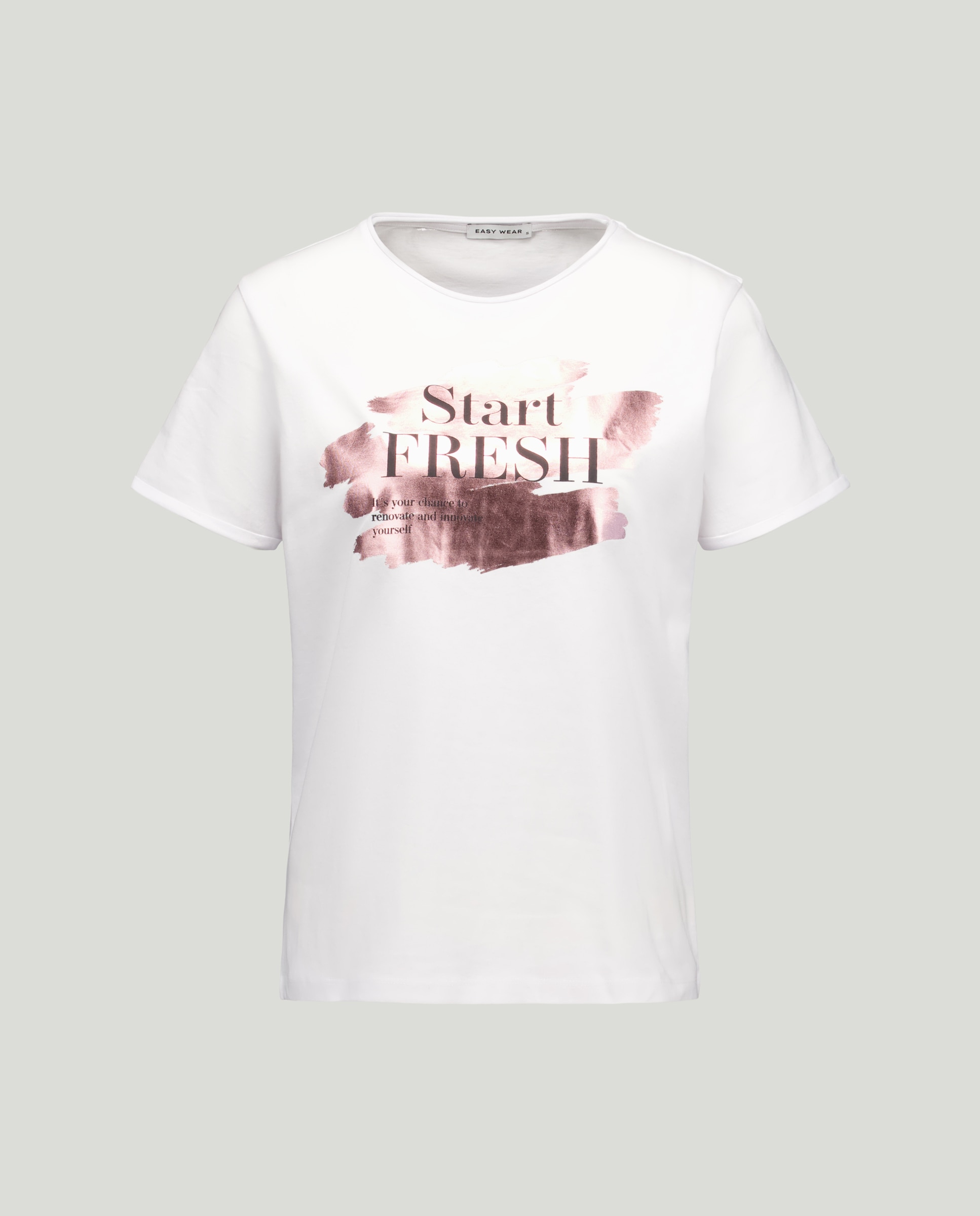 T-shirt Estampada de Algodão Branco-5