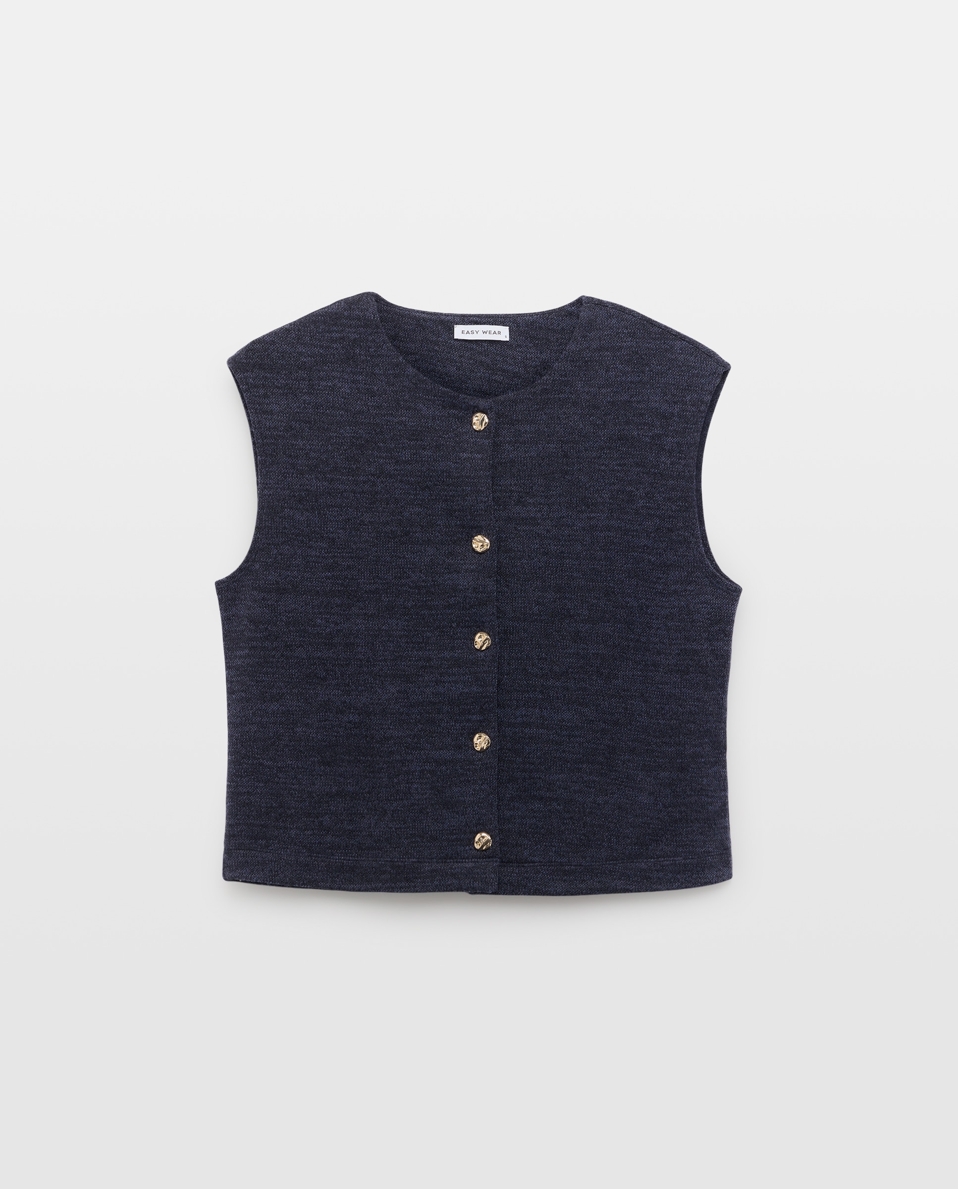 T-shirt com Botões Azul-marinho-5