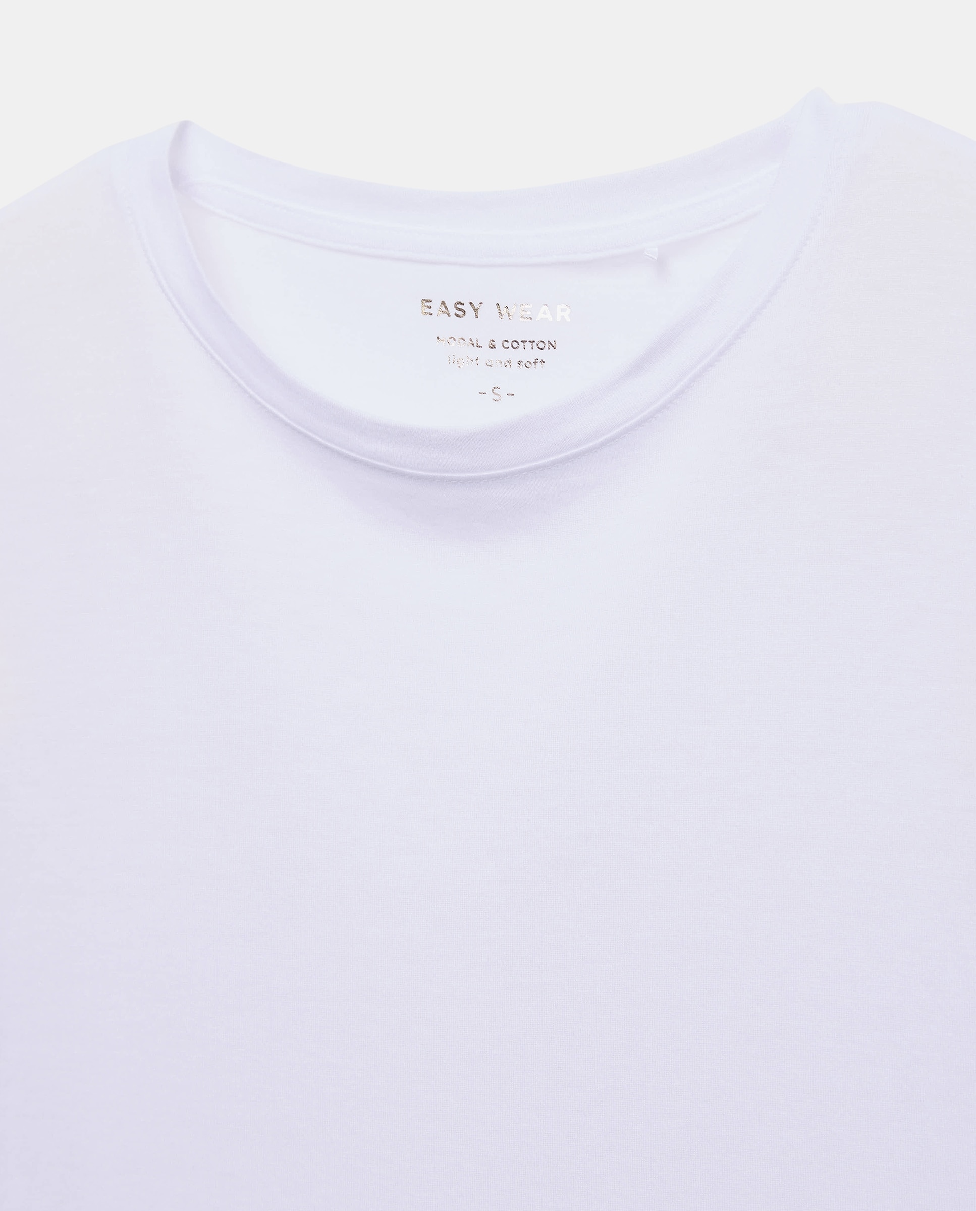 T-shirt Lisa de Manga Curta Branco-6
