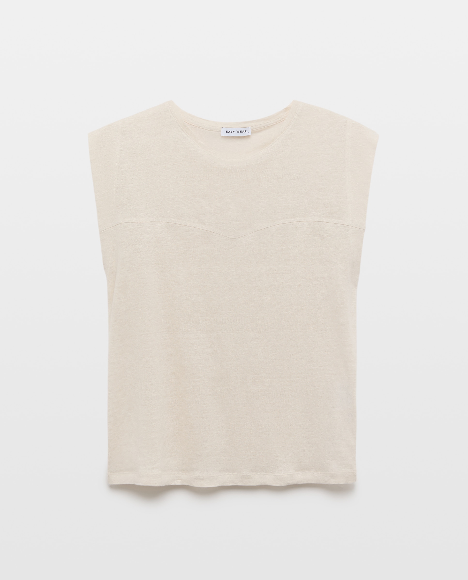 T-shirt Lisa sem Mangas 120 Cru-4