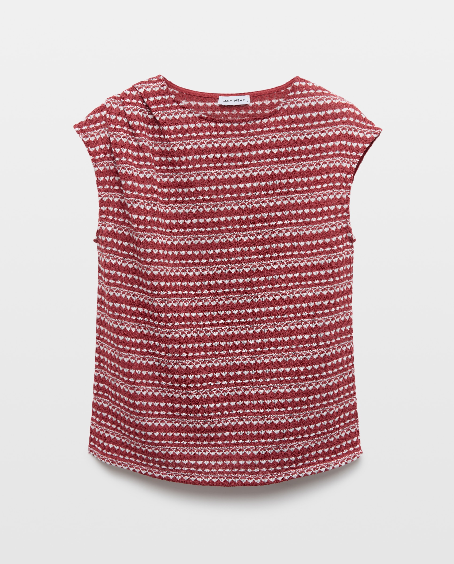 Camiseta total look crochet de mujer - Easy Wear - Marrón Rojo-4