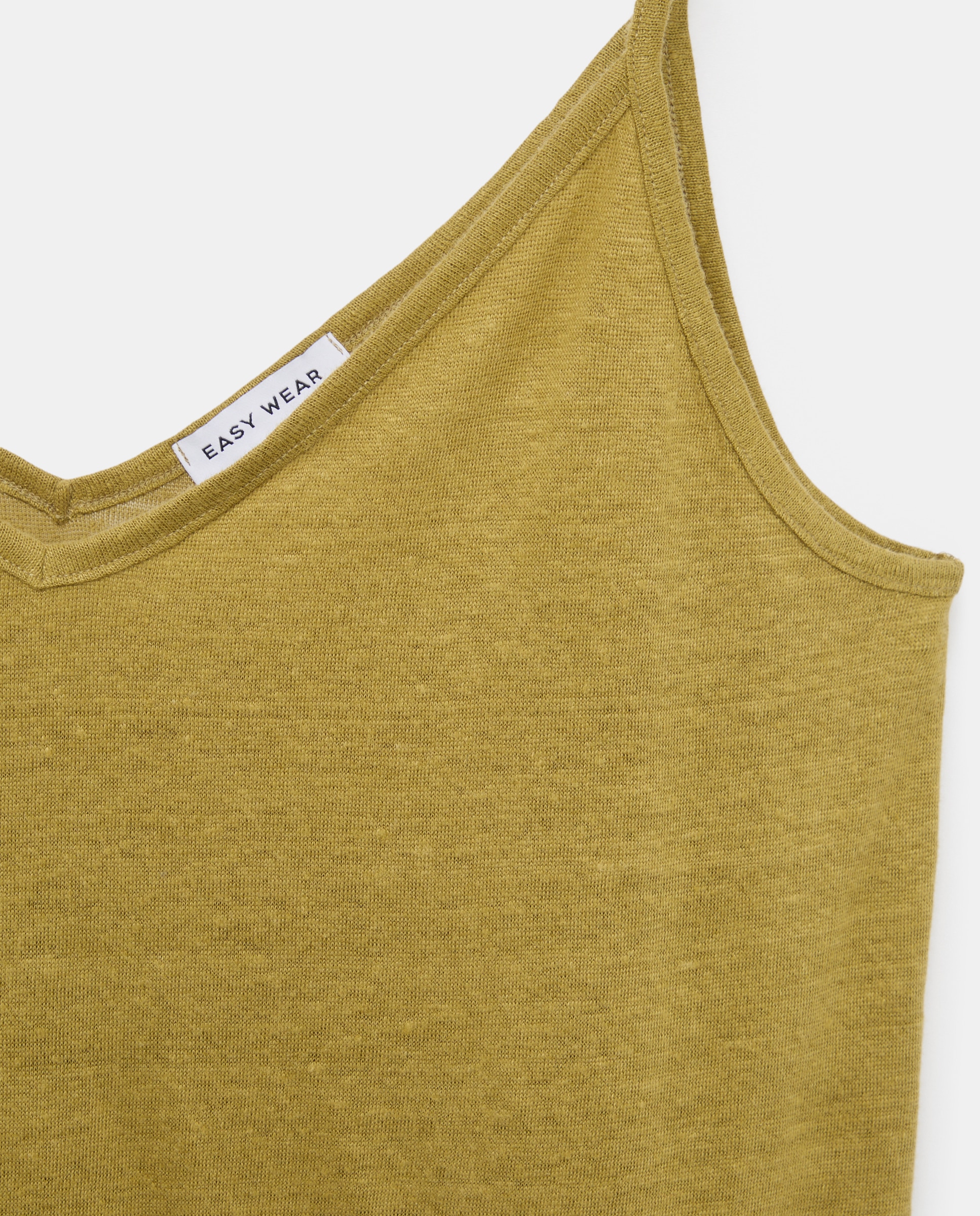 T-shirt de Linho com Alças 520 Caqui-5