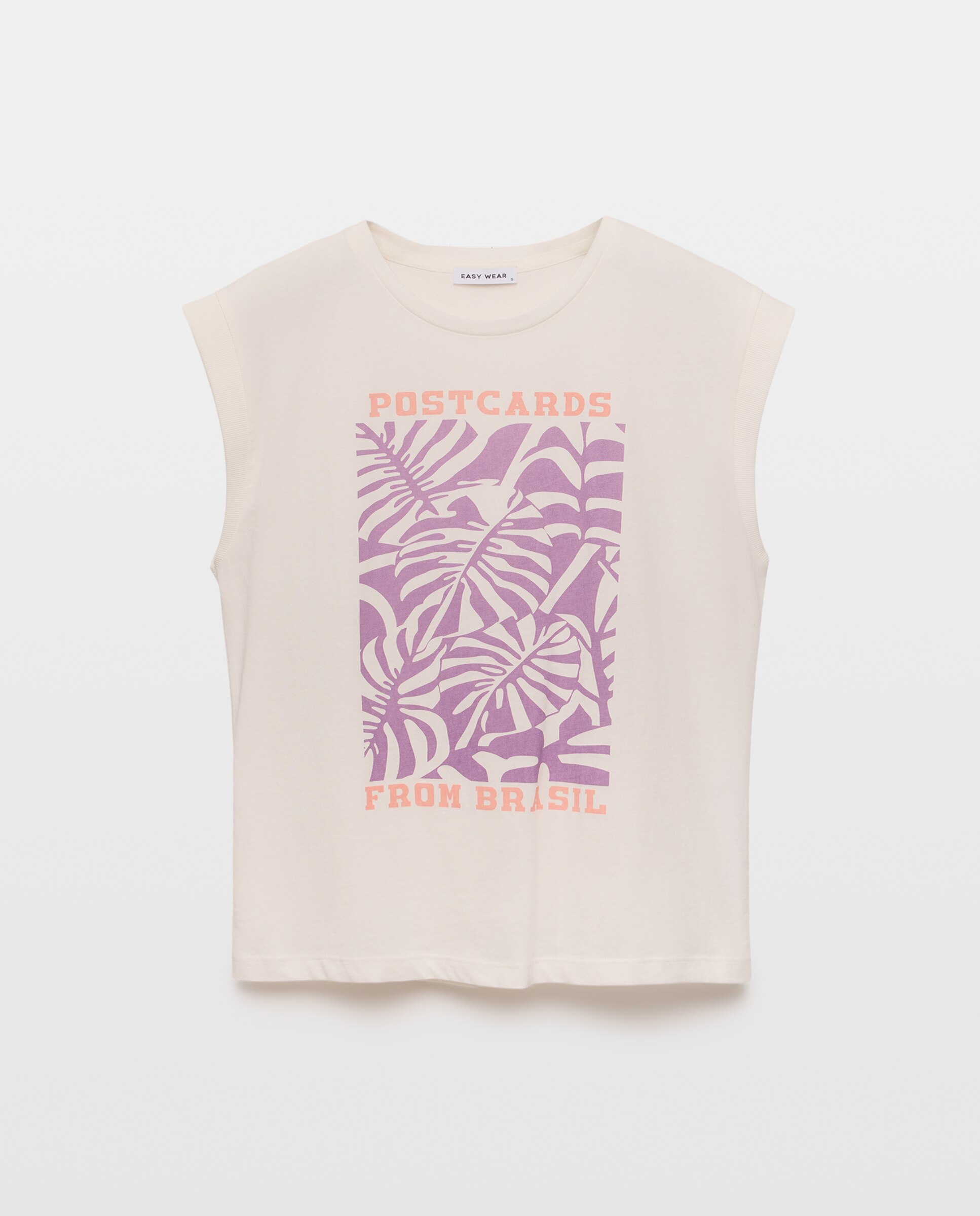 T-shirt sem mangas 650 Pêssego-4