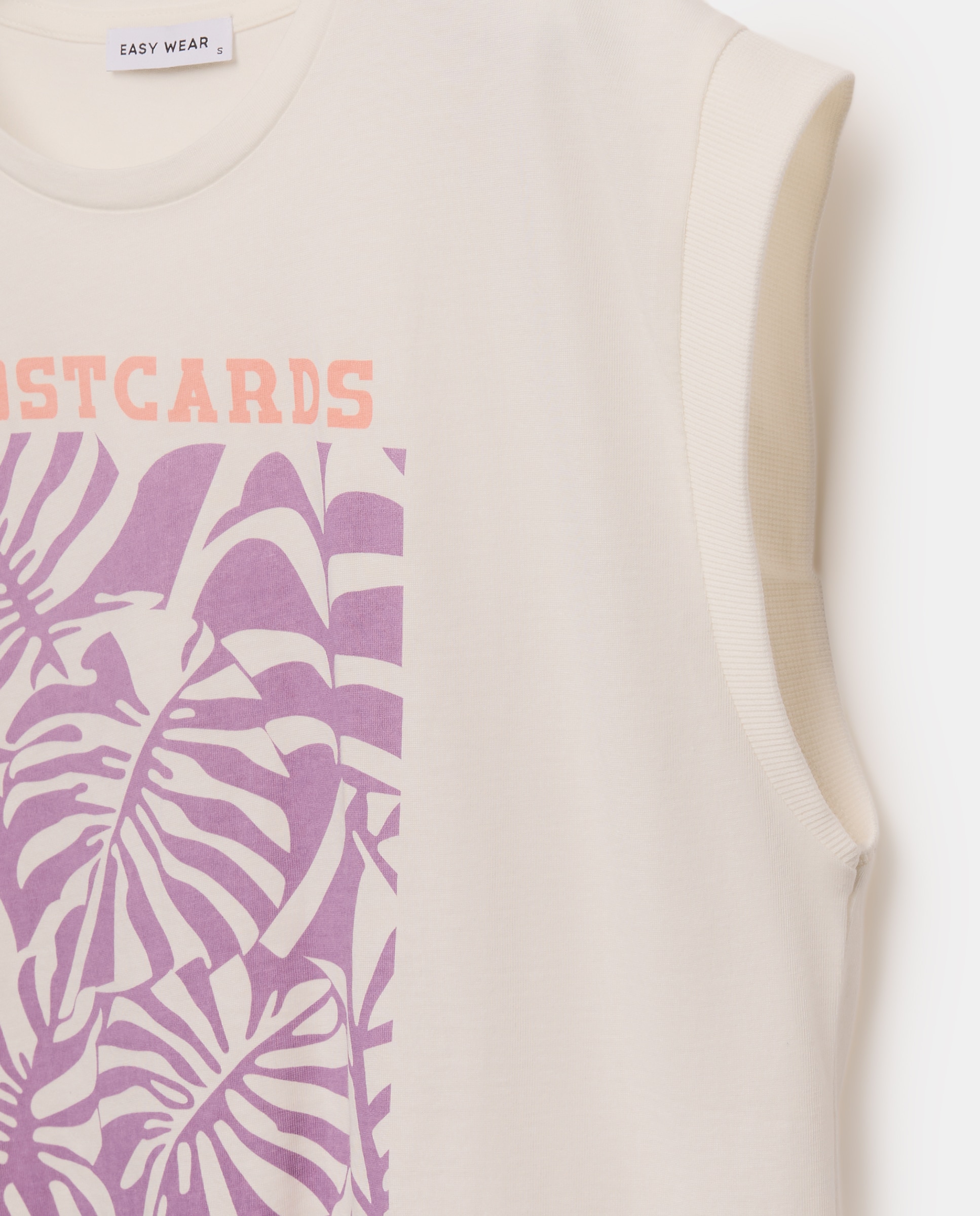 T-shirt sem mangas 650 Pêssego-5