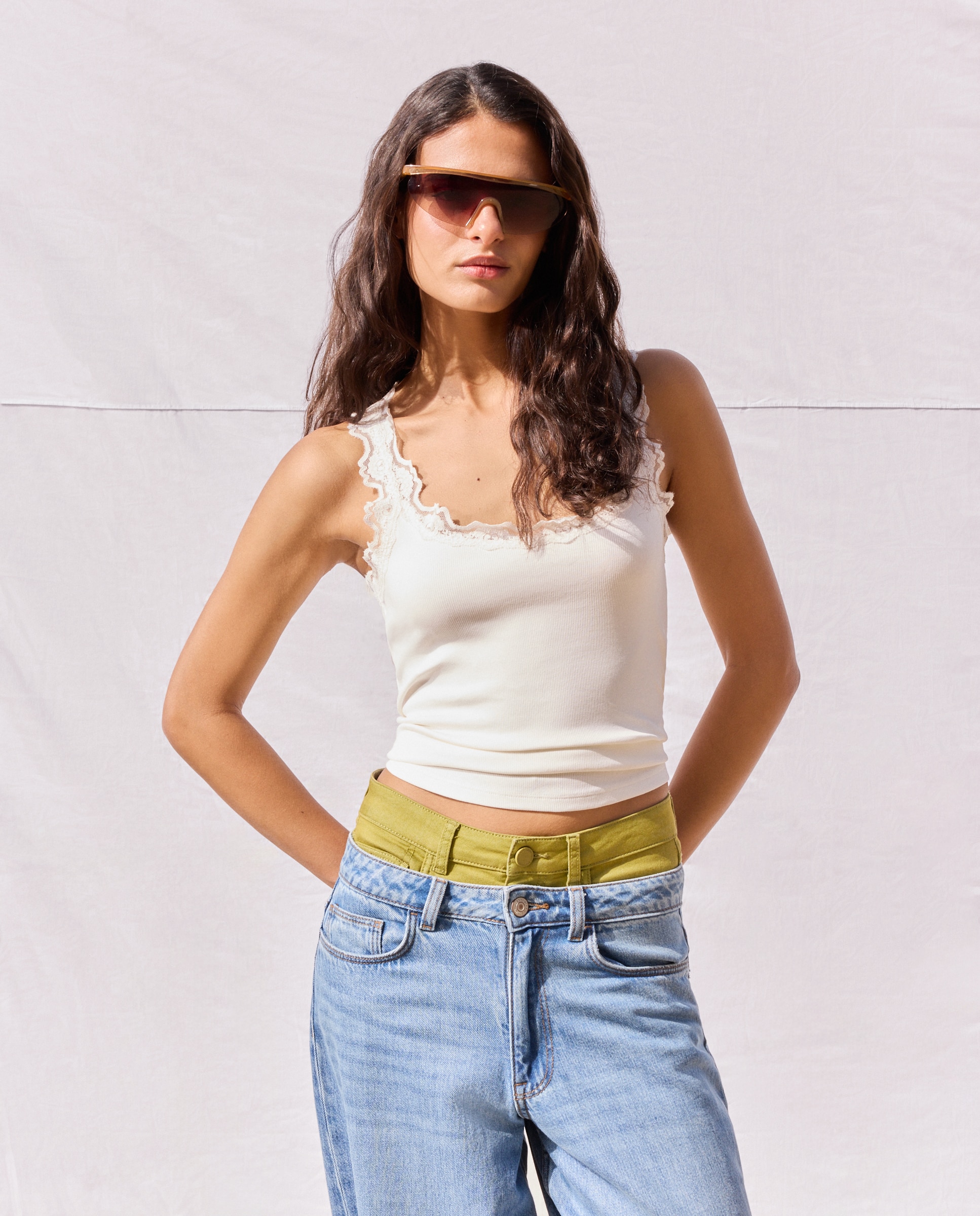 T-shirt de Alças 120 Cru-1