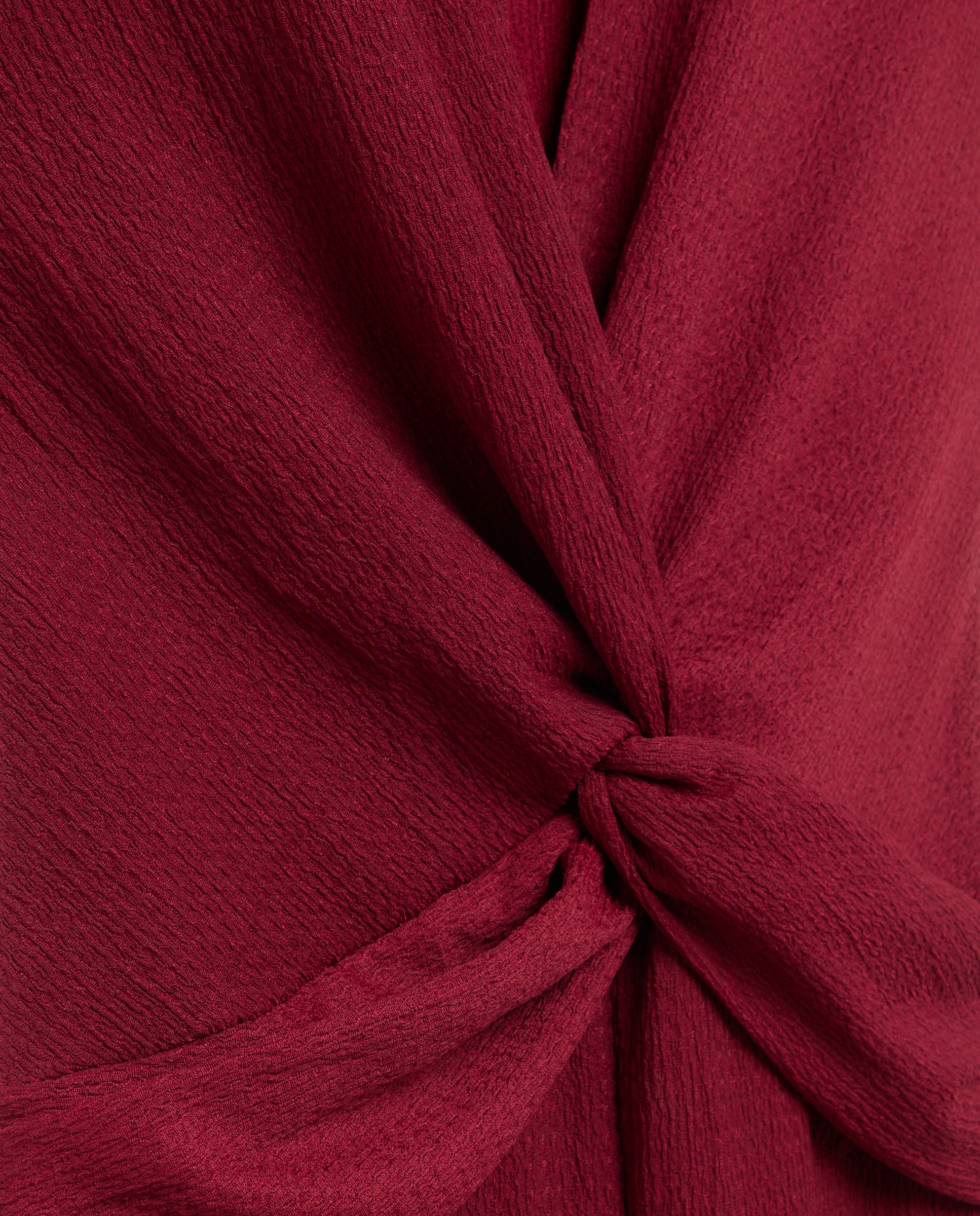 Macacão Comprido Ondulado com Nó Bordeaux-6