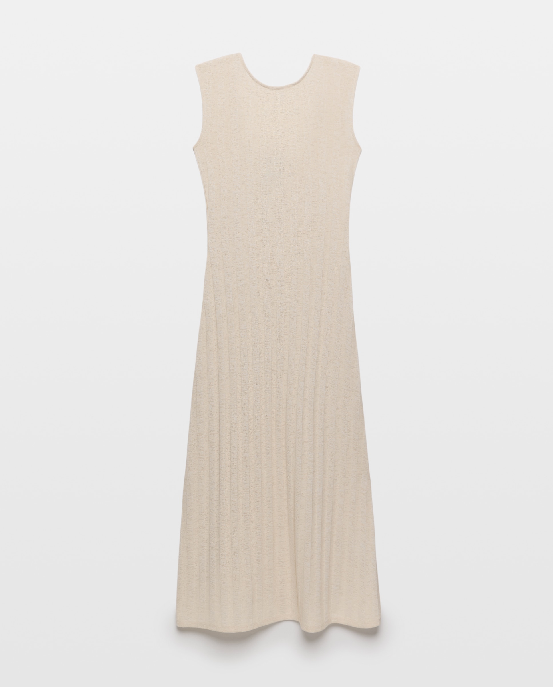 Vestido midi sin mangas de mujer - Easy Wear - Kaki Beige-5